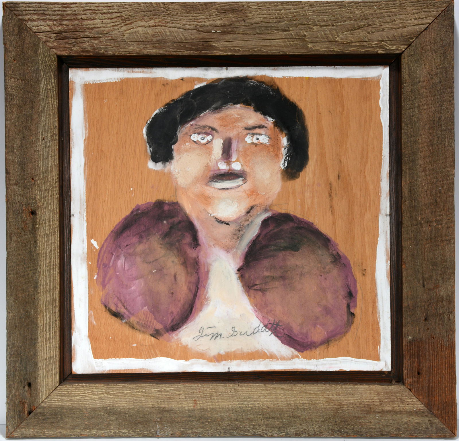 Jimmy Lee Sudduth. Framed Portrait. (1 of 2)