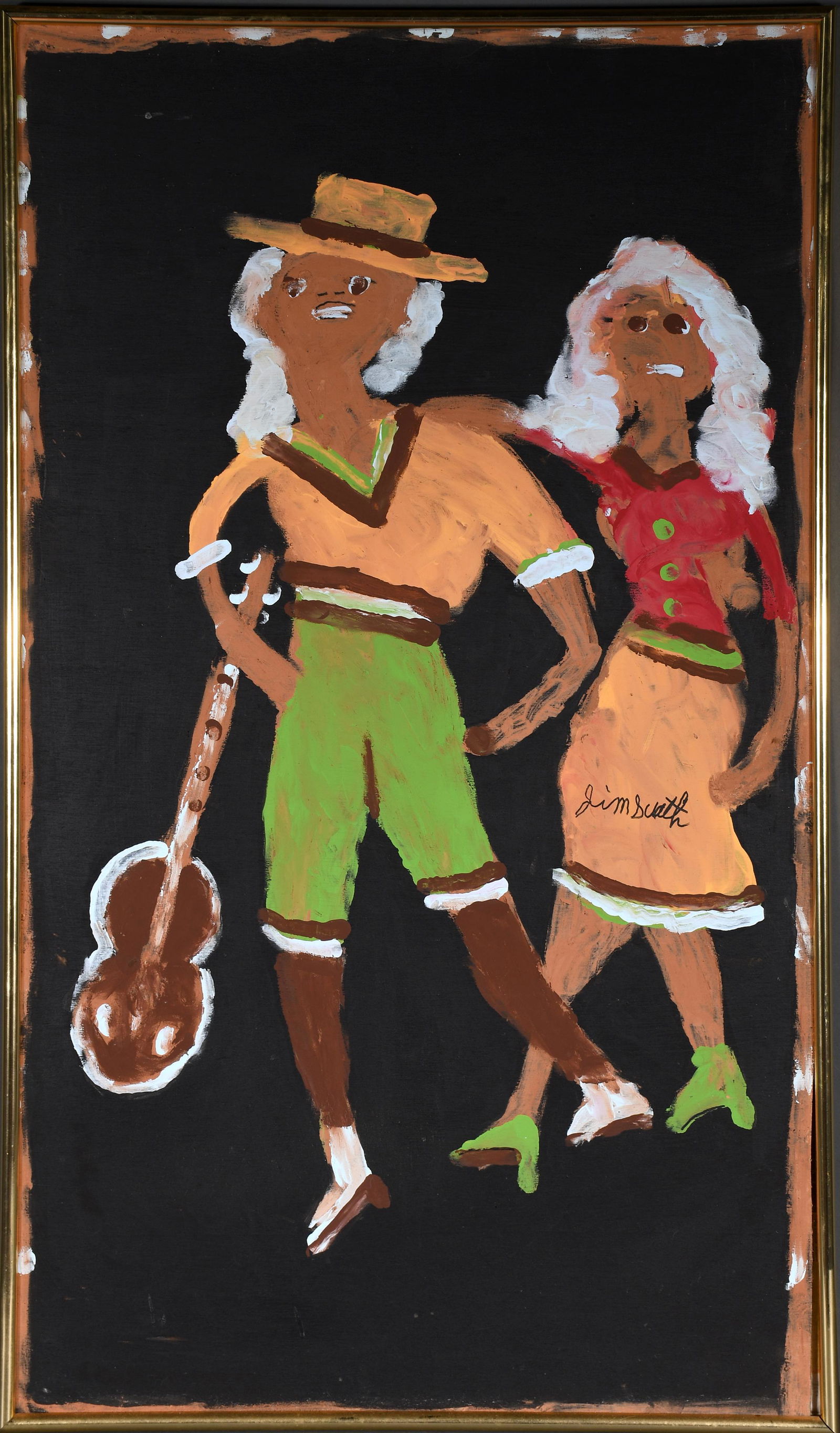 Jimmy Lee Sudduth. Couple With Guitar. (1 of 2)