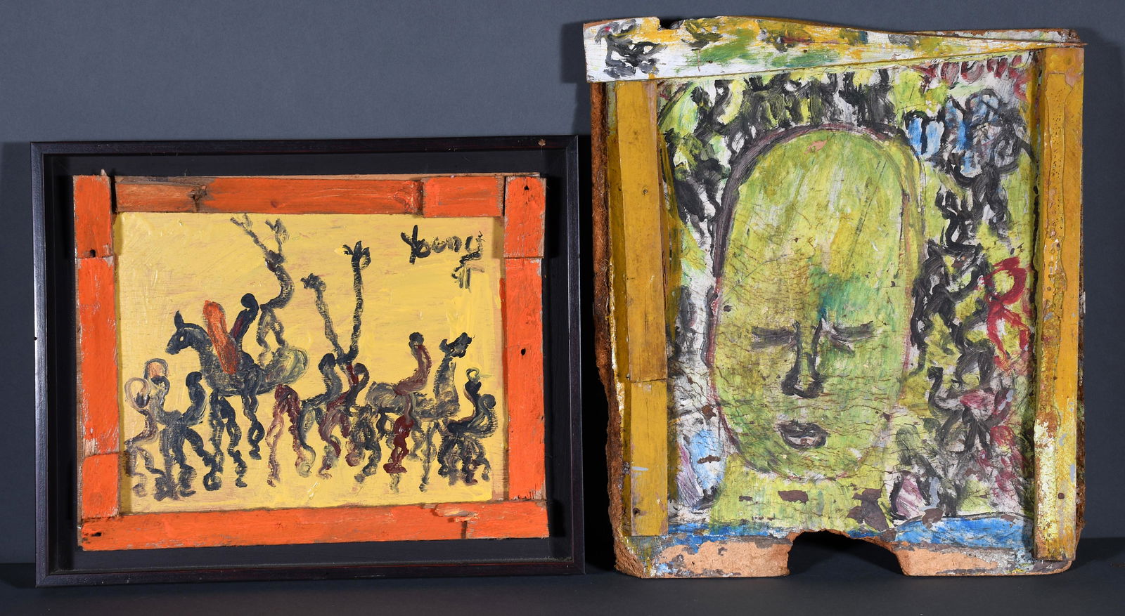 Purvis Young. Portrait & Crowd Scene. (1 of 4)