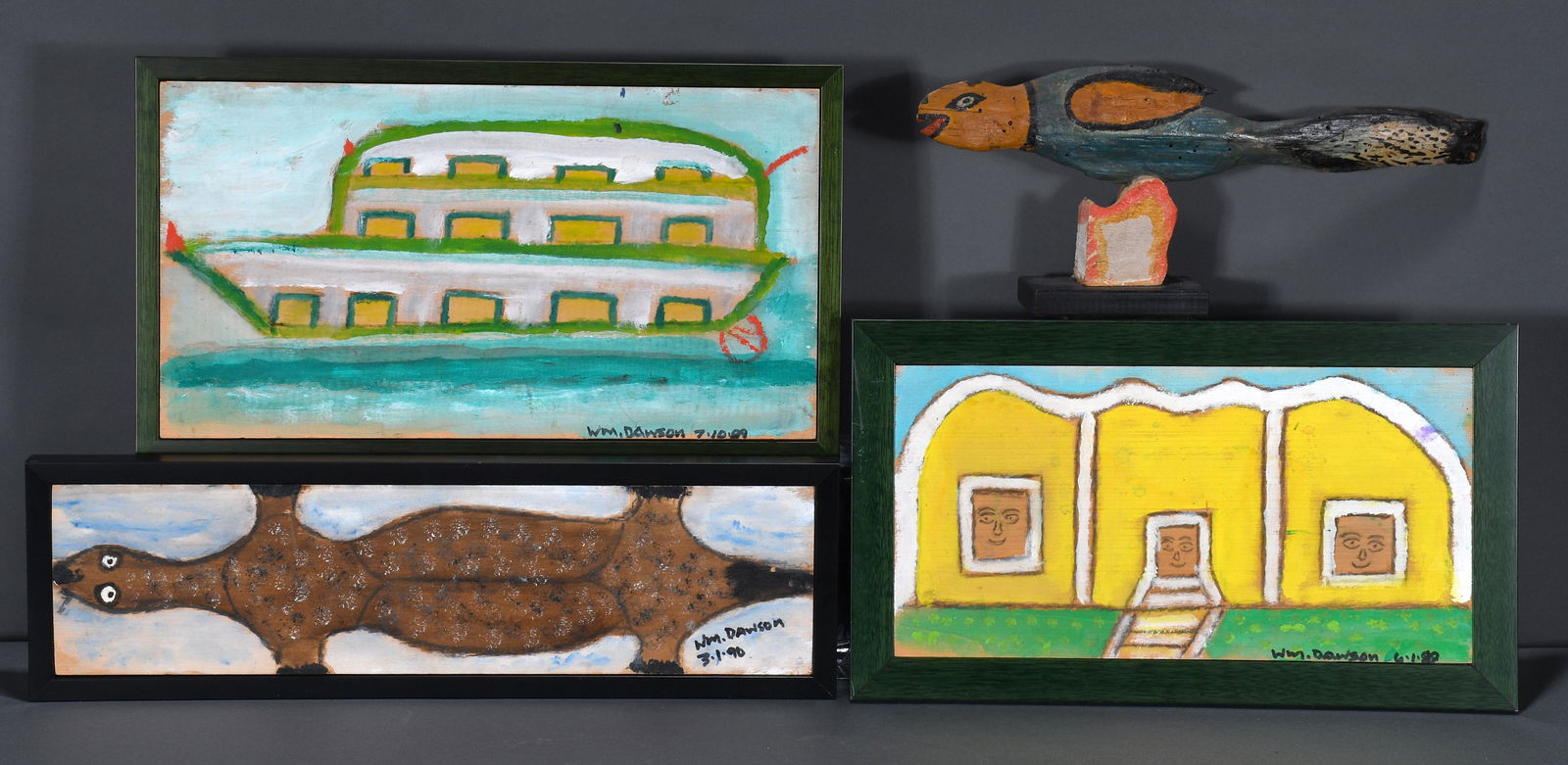 William Dawson. House, Boat, Bird & Gator. (1 of 3)