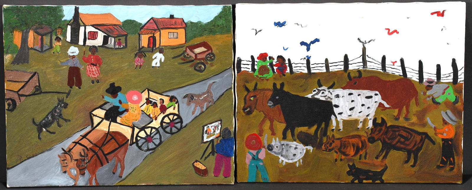 Bernice Sims. Sat Evening & Barnyard. (1 of 2)