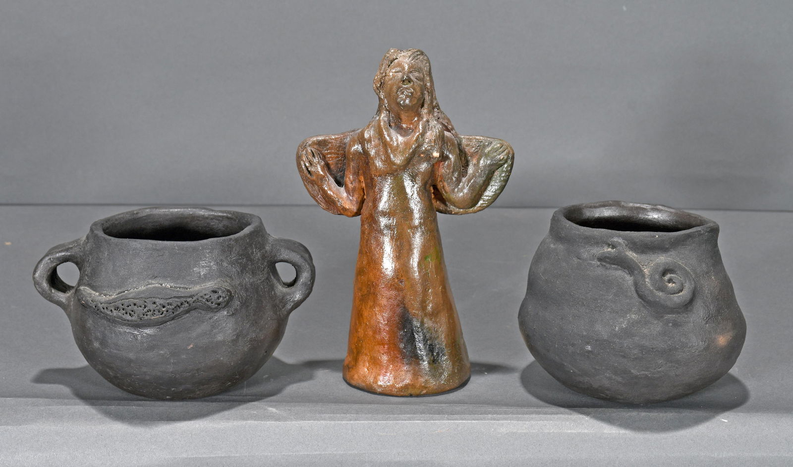 Georgia Blizzard. Two Mini Cauldrons & Angel. (1 of 3)