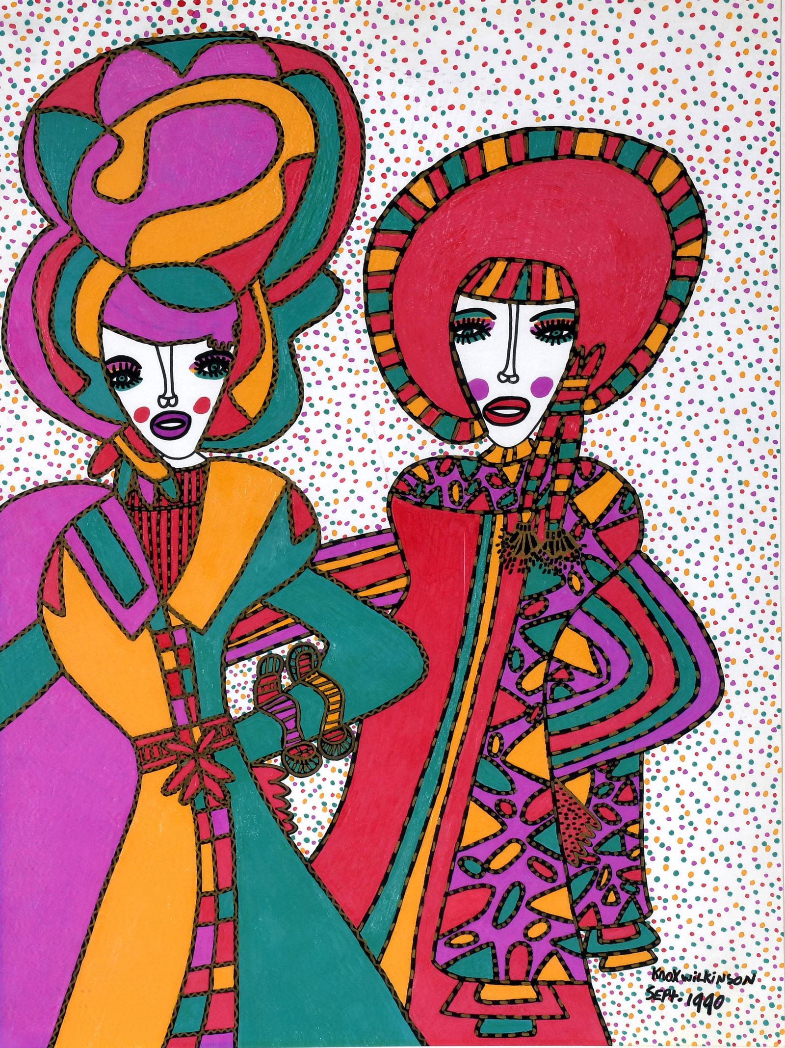 Knox Wilkinson. Two Fancy Ladies. (1 of 3)