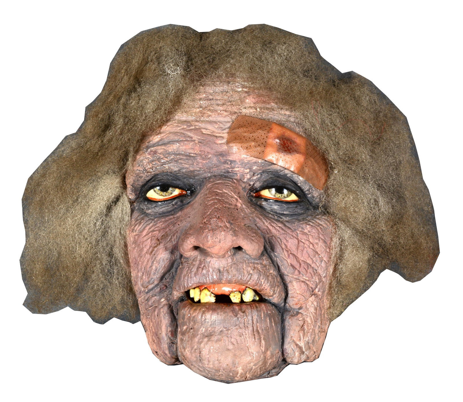 Rick Morton. Bag Lady.: Rick Morton. Bag Lady. Signed and titled. Not dated. Plaster and mixed media mask. Excellent condition. 8" x 5". Est. $800-1,200. Ship: $45