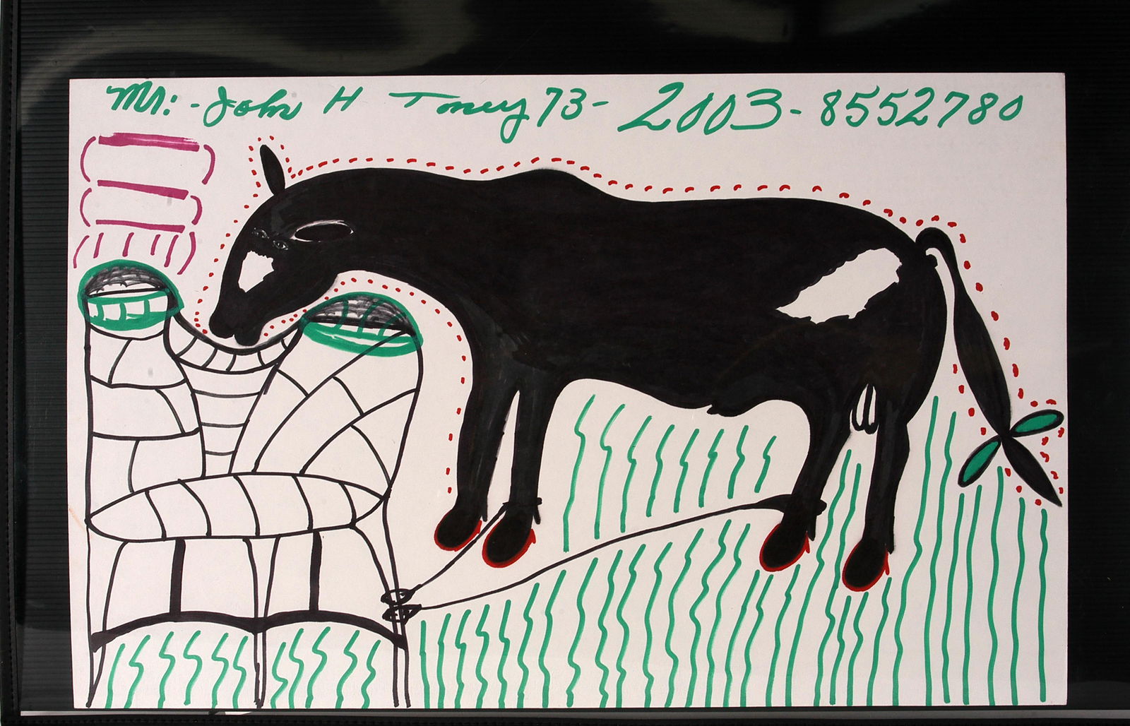 John Toney. Feeding Mule. (1 of 1)