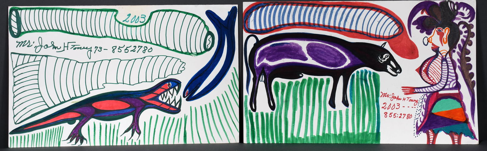 John Toney. Pair of Works. (1 of 1)