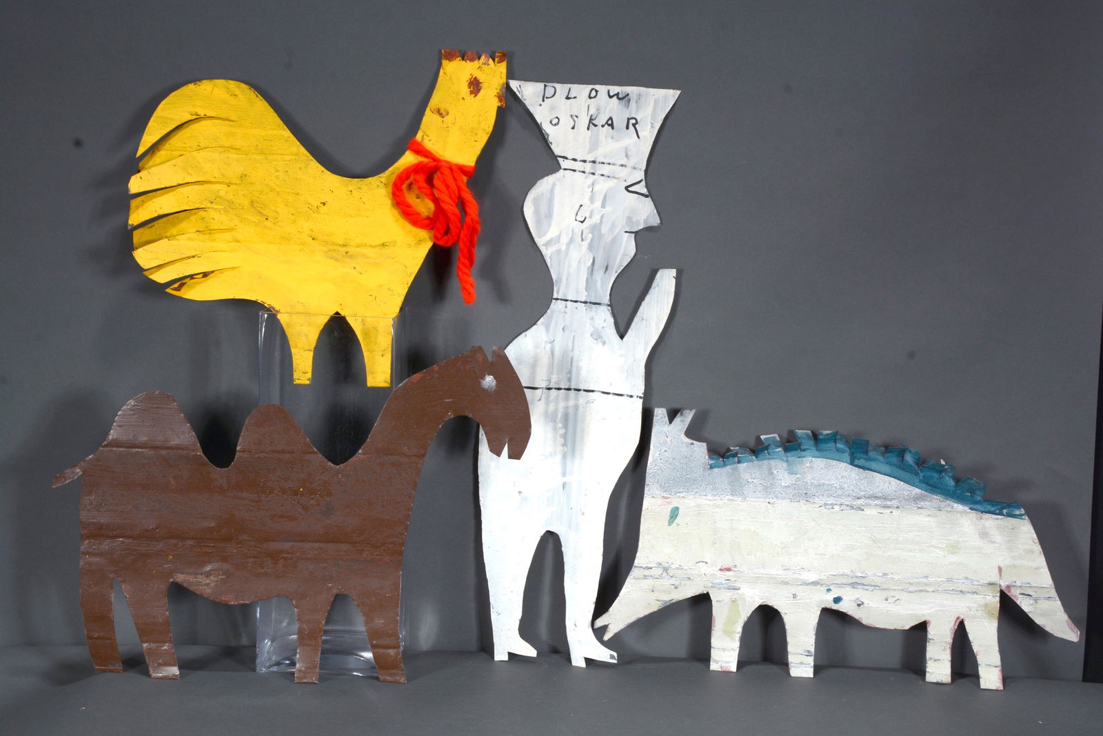 R.A. Miller. Four Cutout Figures. (1 of 3)