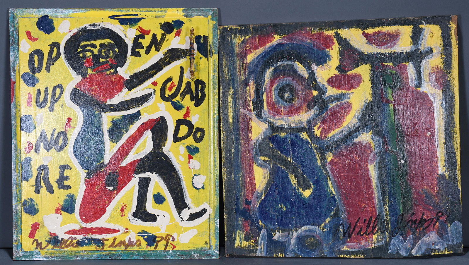 Willie Jinks. Open. Two Paintings. (1 of 3)