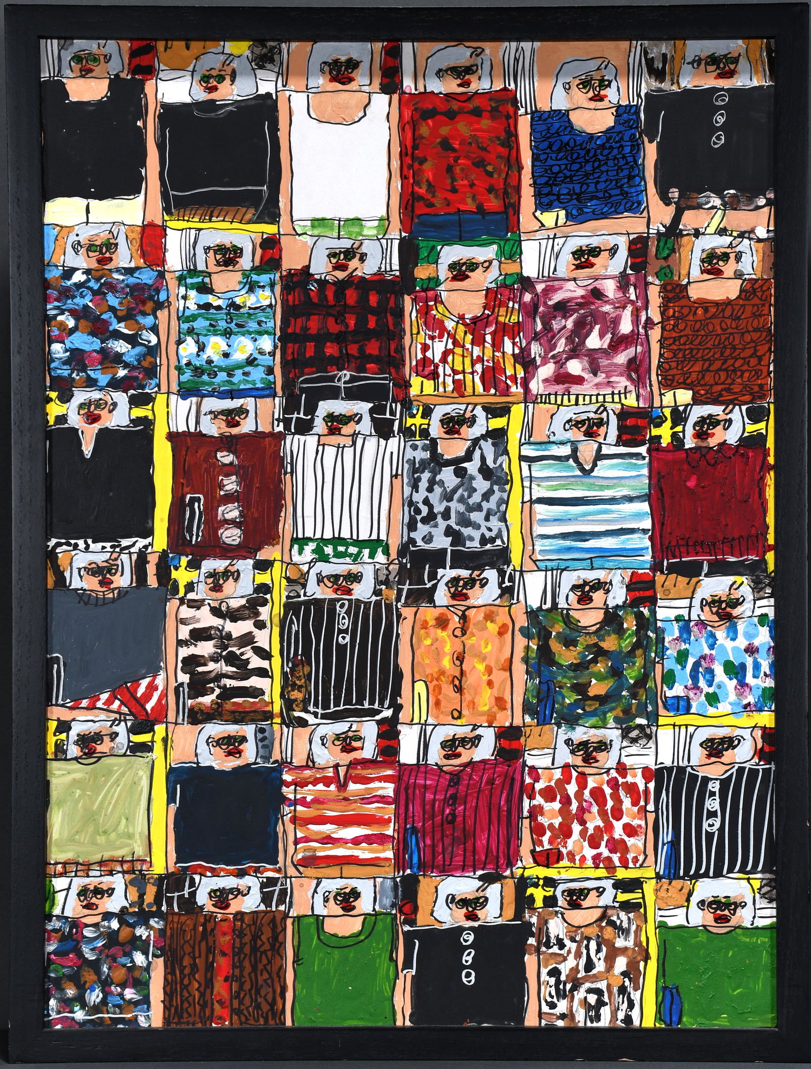 Susan Brown. Her Mother.: Susan Brown. Her Mother. 2014. Mixed media on Masonite. Excellent condition. 19"w x 25"h with frame. Est. $200-400. Ship: $55