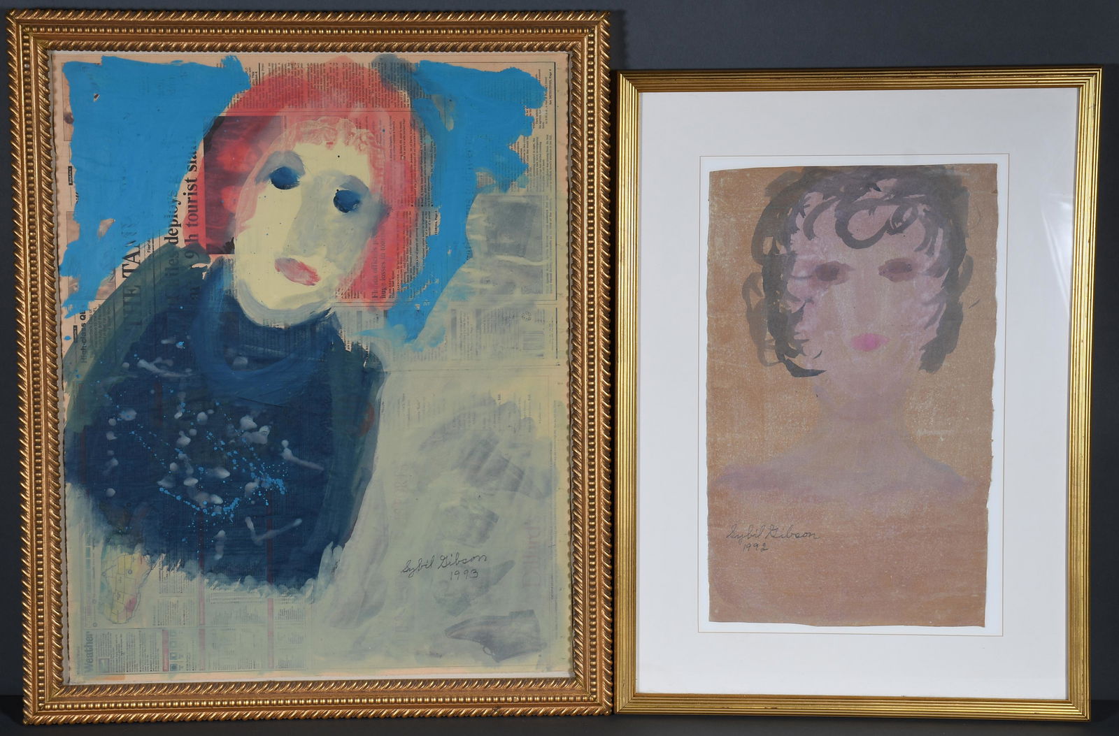 Sybil Gibson. Two Paintings Of Women. (1 of 1)