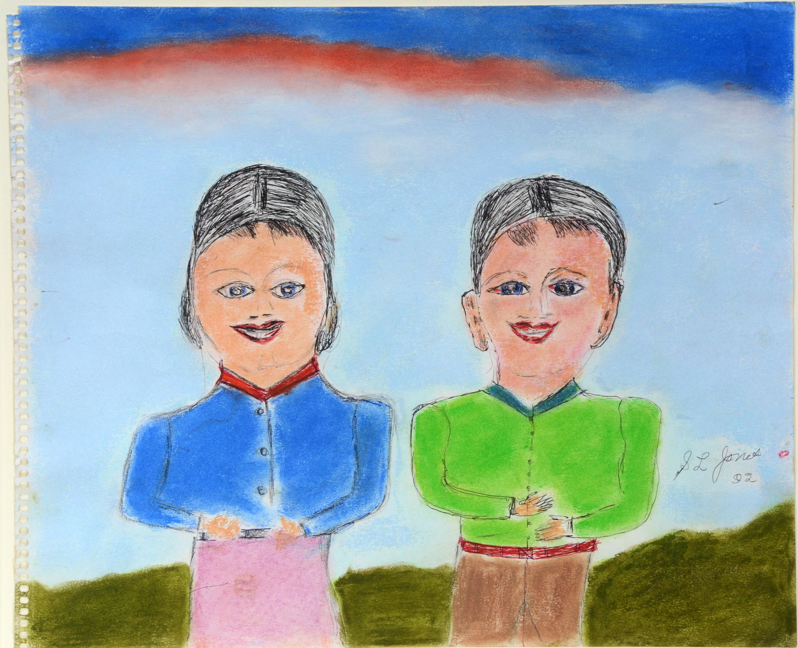 S.L. Jones. Couple Under Blue Sky. (1 of 2)