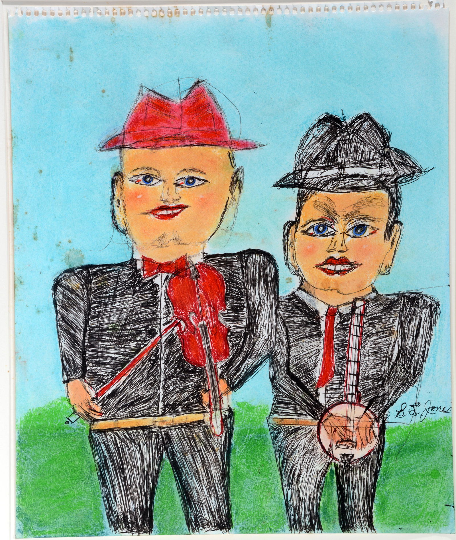 S.L. Jones. Fiddle & Banjo Players. (1 of 2)