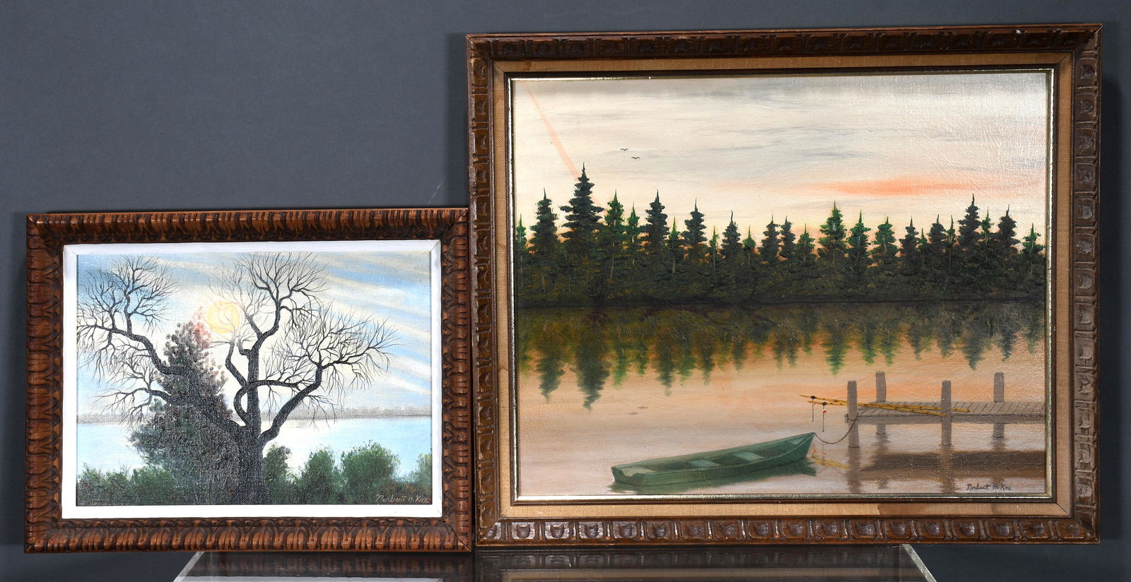Norbert Kox. Pair of Lake Scenes. (1 of 2)