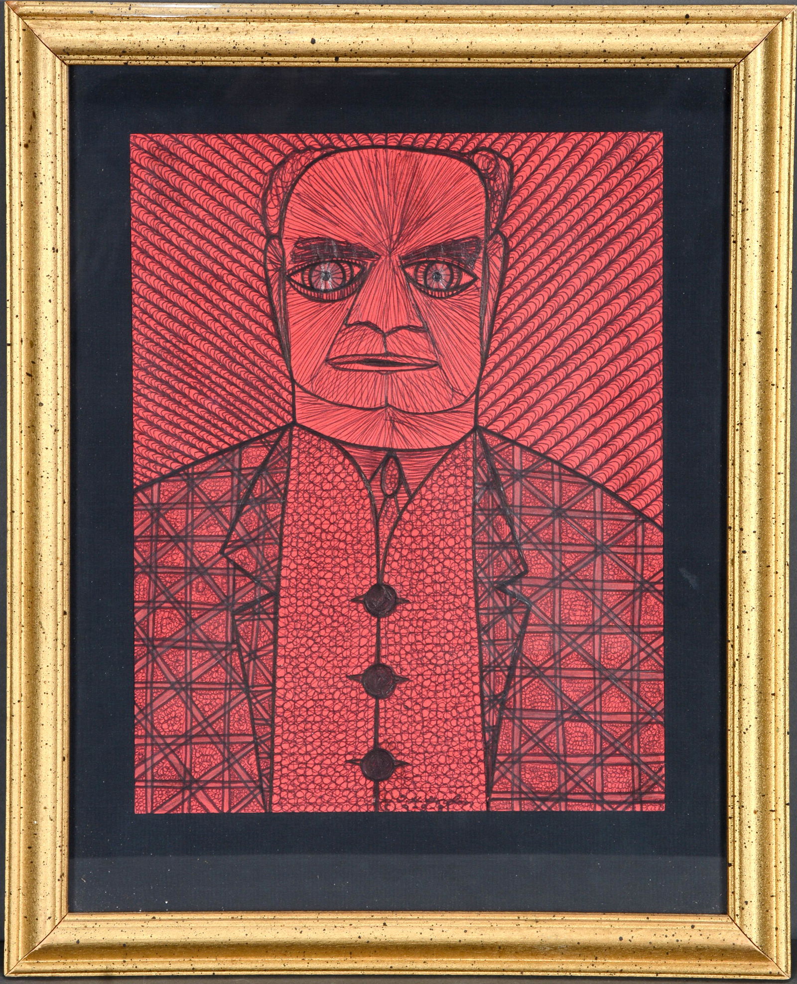 Ted Gordon. Figure On Red Background. (1 of 2)