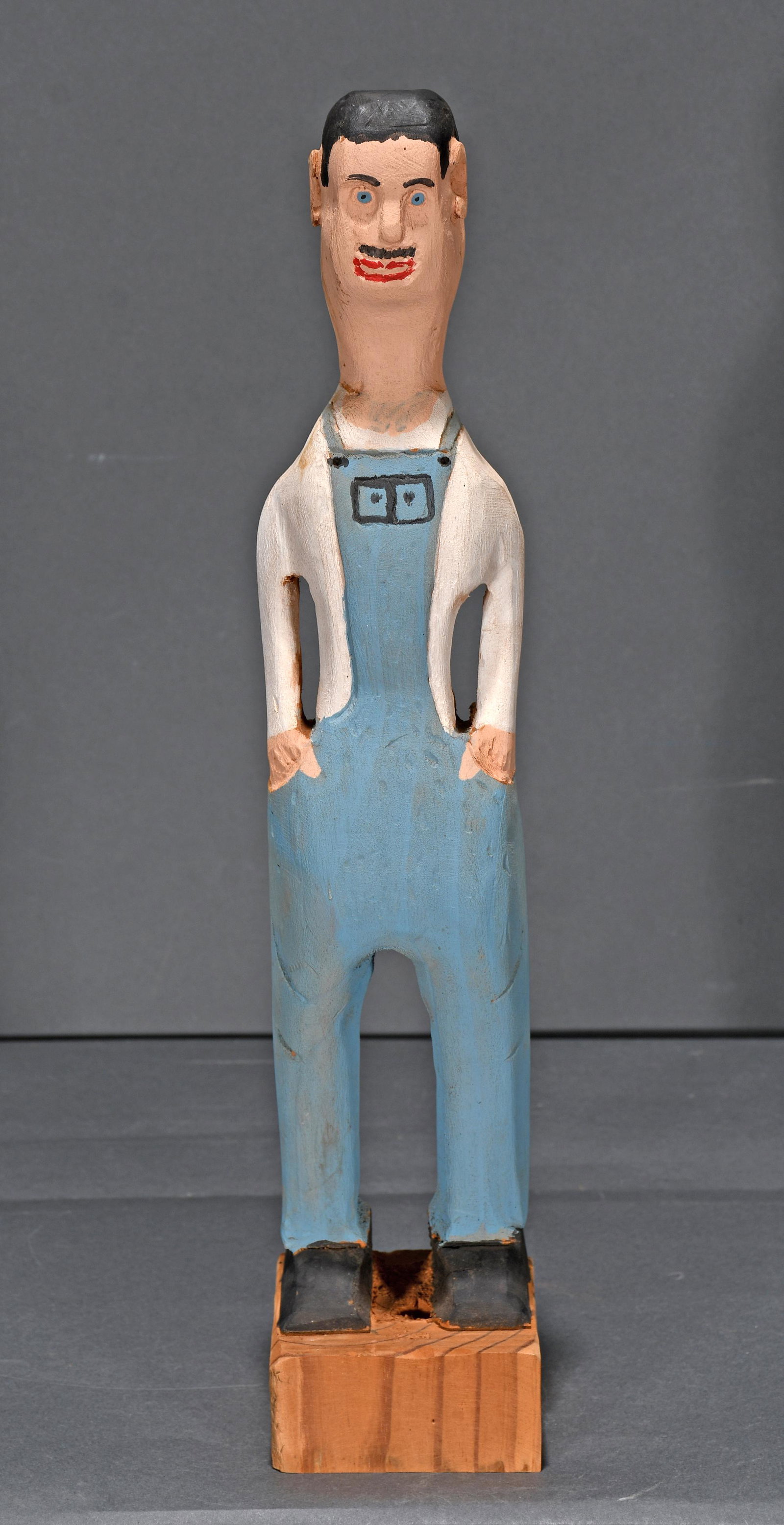 Carl Lawson. Farmer.: Carl Lawson. Farmer. 1988. Signed and dated. Carved and painted wood. Excellent condition. 17"h. Est. $100-200. Ship: $55