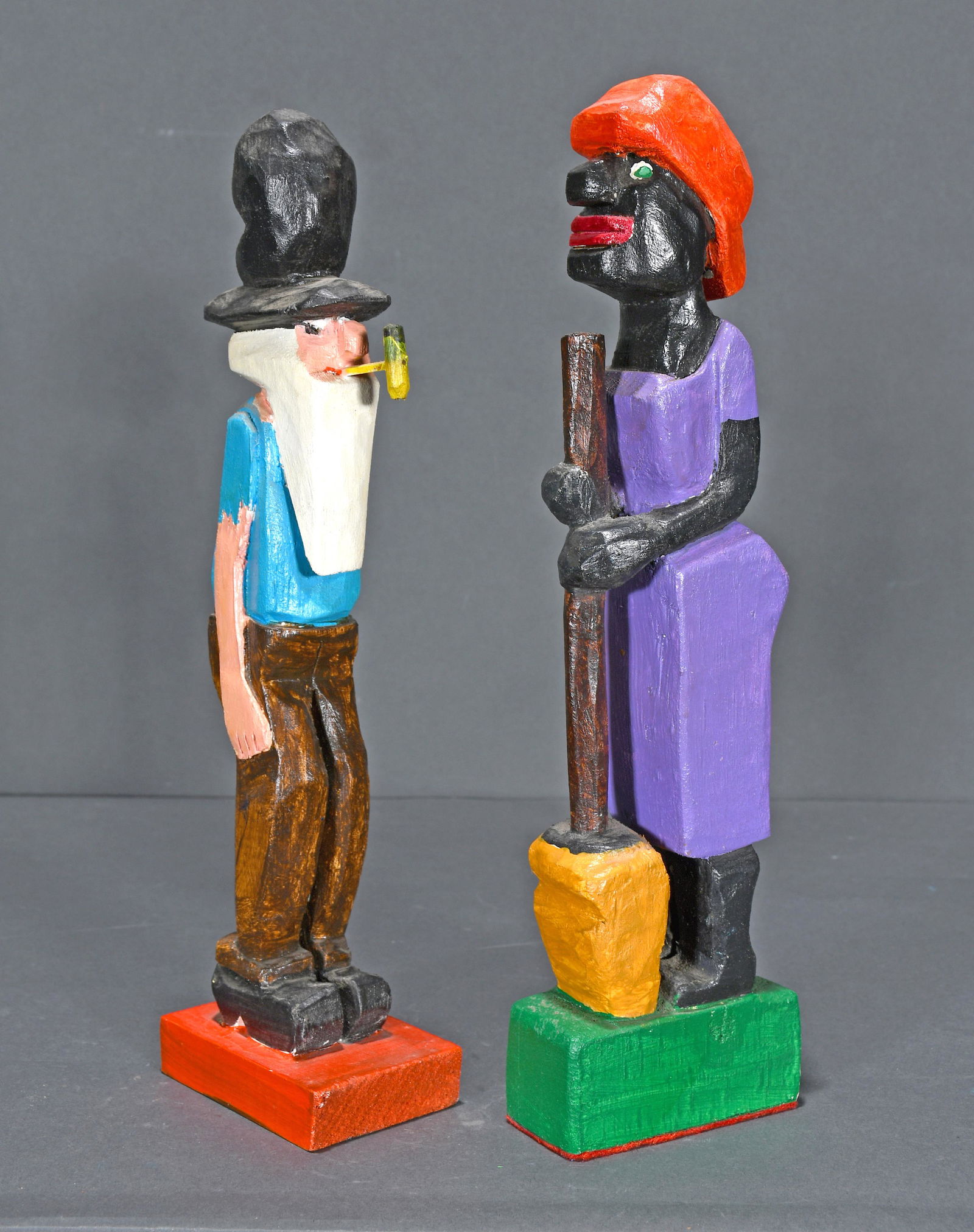 Hugo Sperger. Two Carved Figures. (1 of 3)