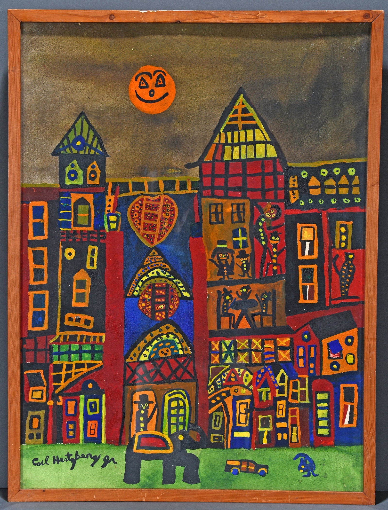 Carl Hertzberg. A Cathedral, #254.: Carl Hertzberg. A Cathedral, #254. Signed. Watercolor and paint on paper. Excellent condition. 23"w x 31"h. Est. $200-300. Ship: $75