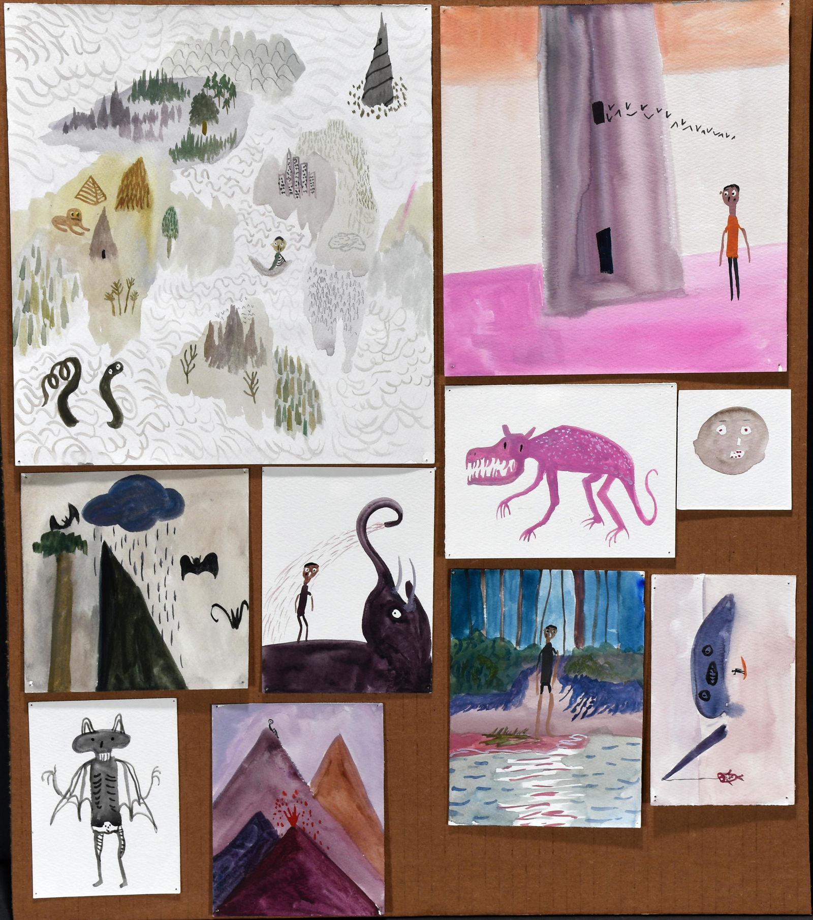 Mitsuru Teneka. 10 Small Drawings. (1 of 3)