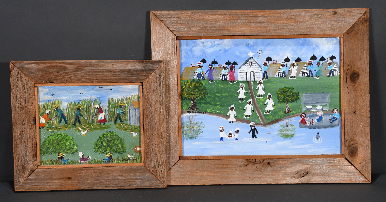 May Kugler. Pair of Memory Paintings. (1 of 1)