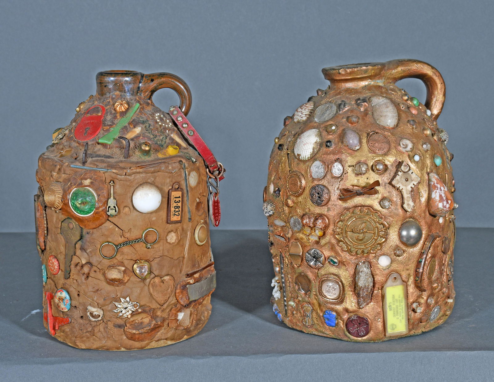 Pair of Memory Whiskey Jugs. (1 of 2)
