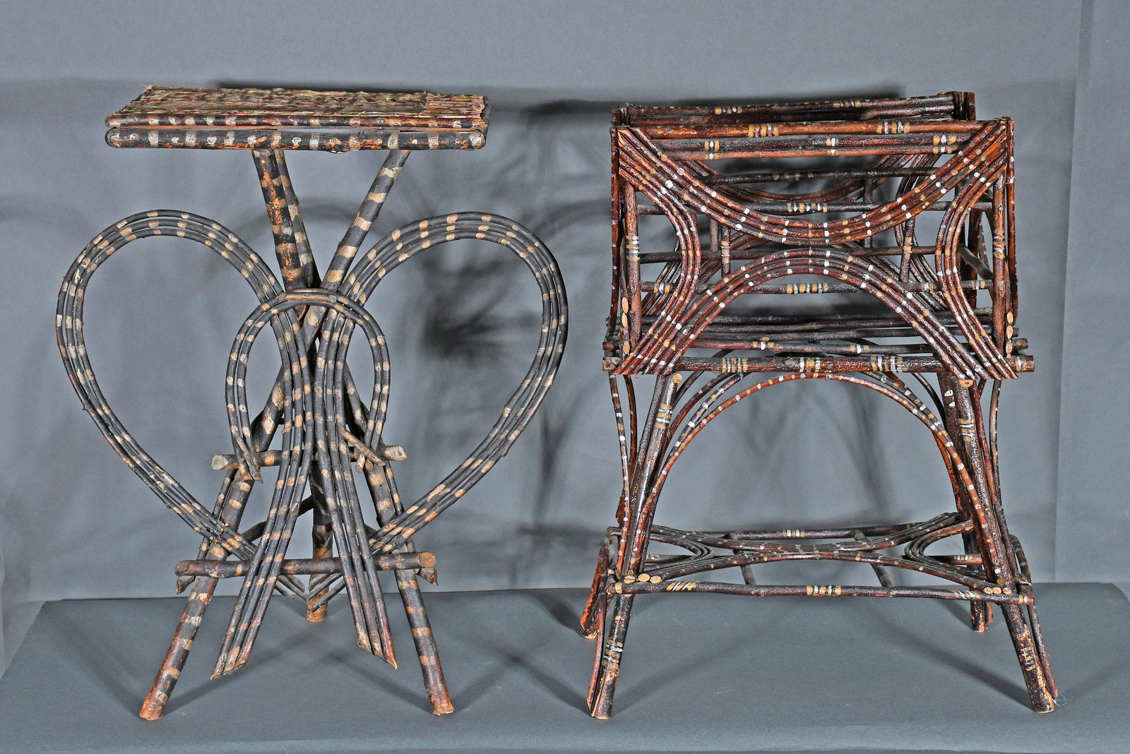 Decorated Twig Tables. (1 of 2)