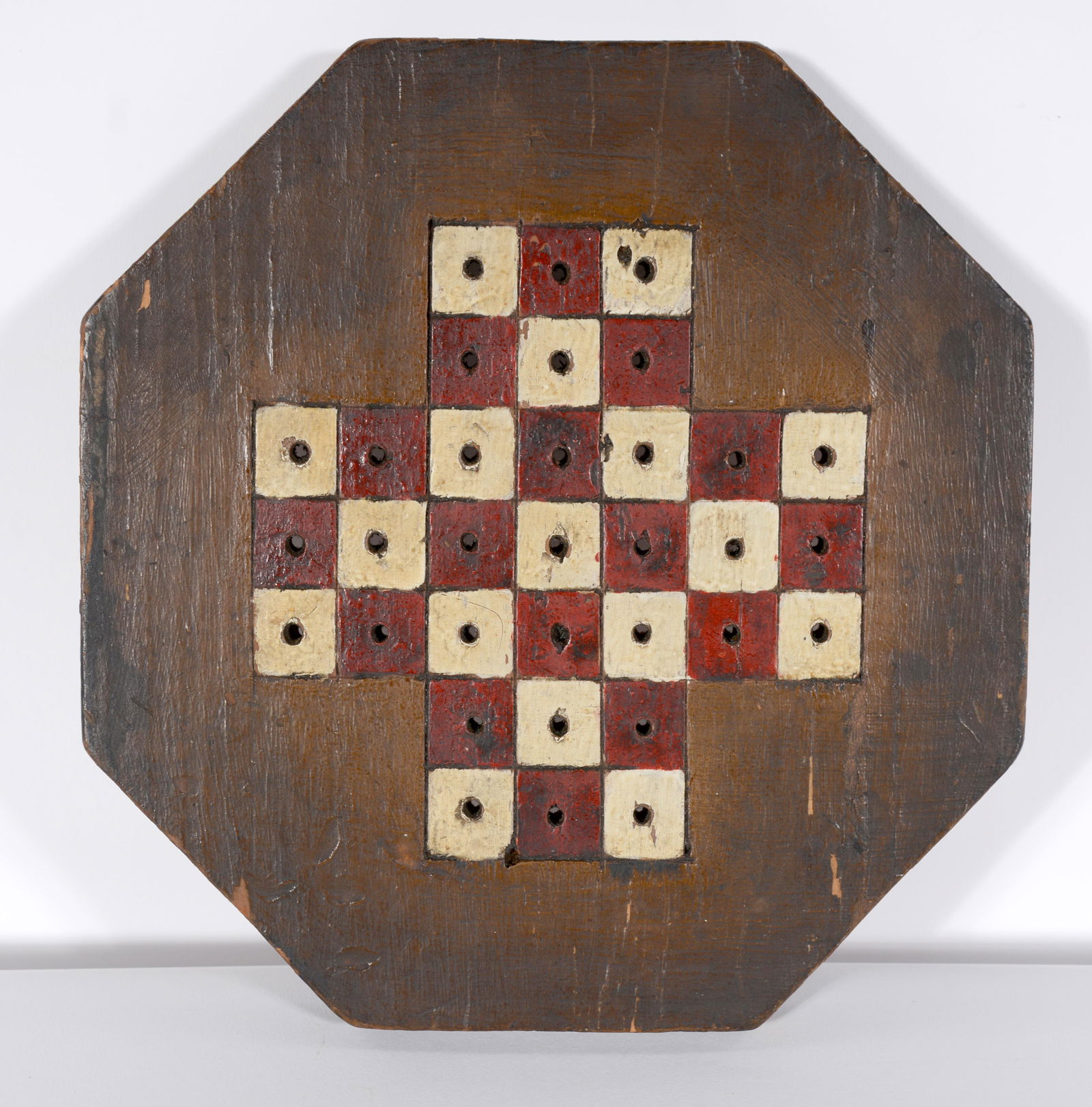 Octagonal Wood Painted Game Board. (1 of 1)