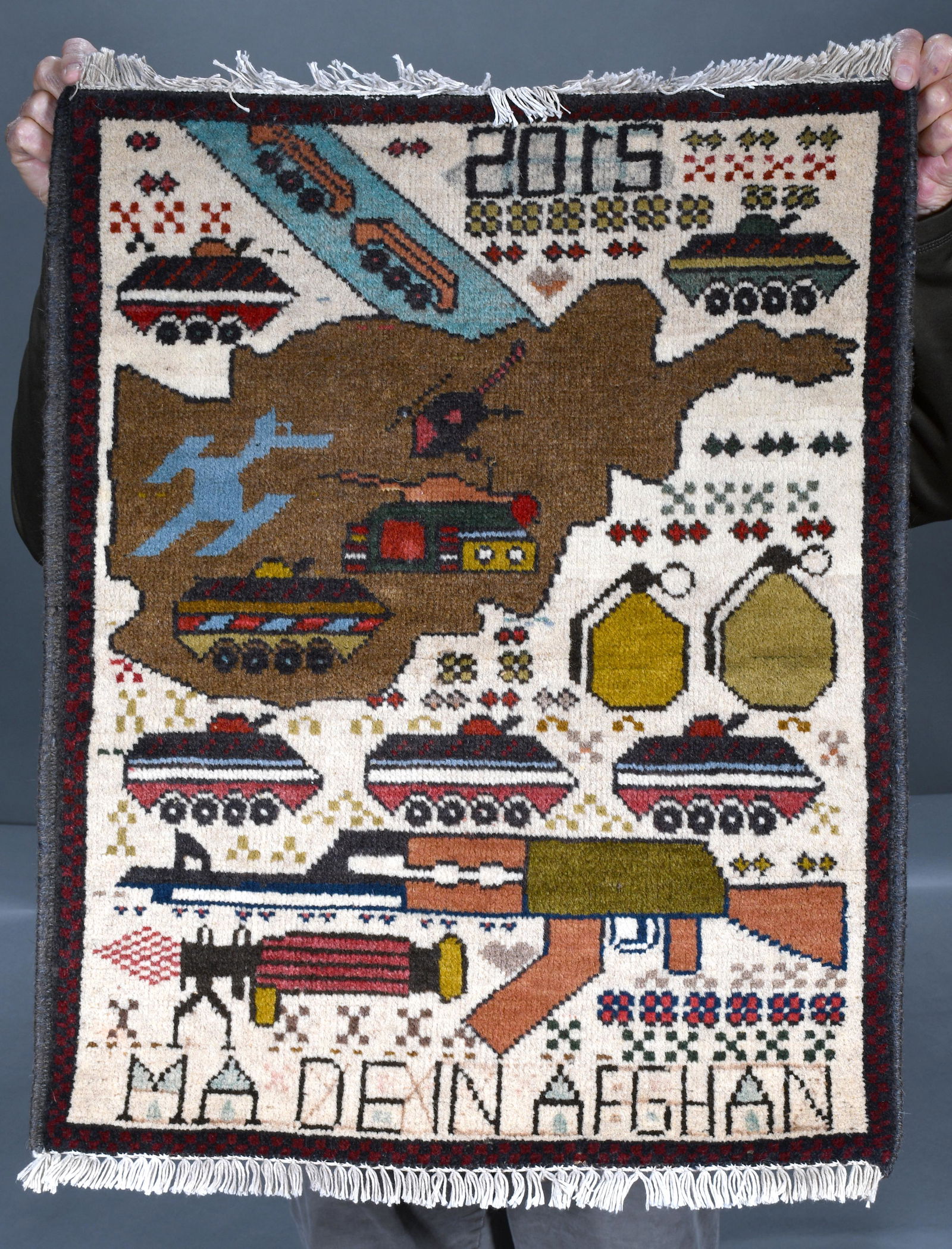 Small Afghanistan War Rug. (1 of 3)