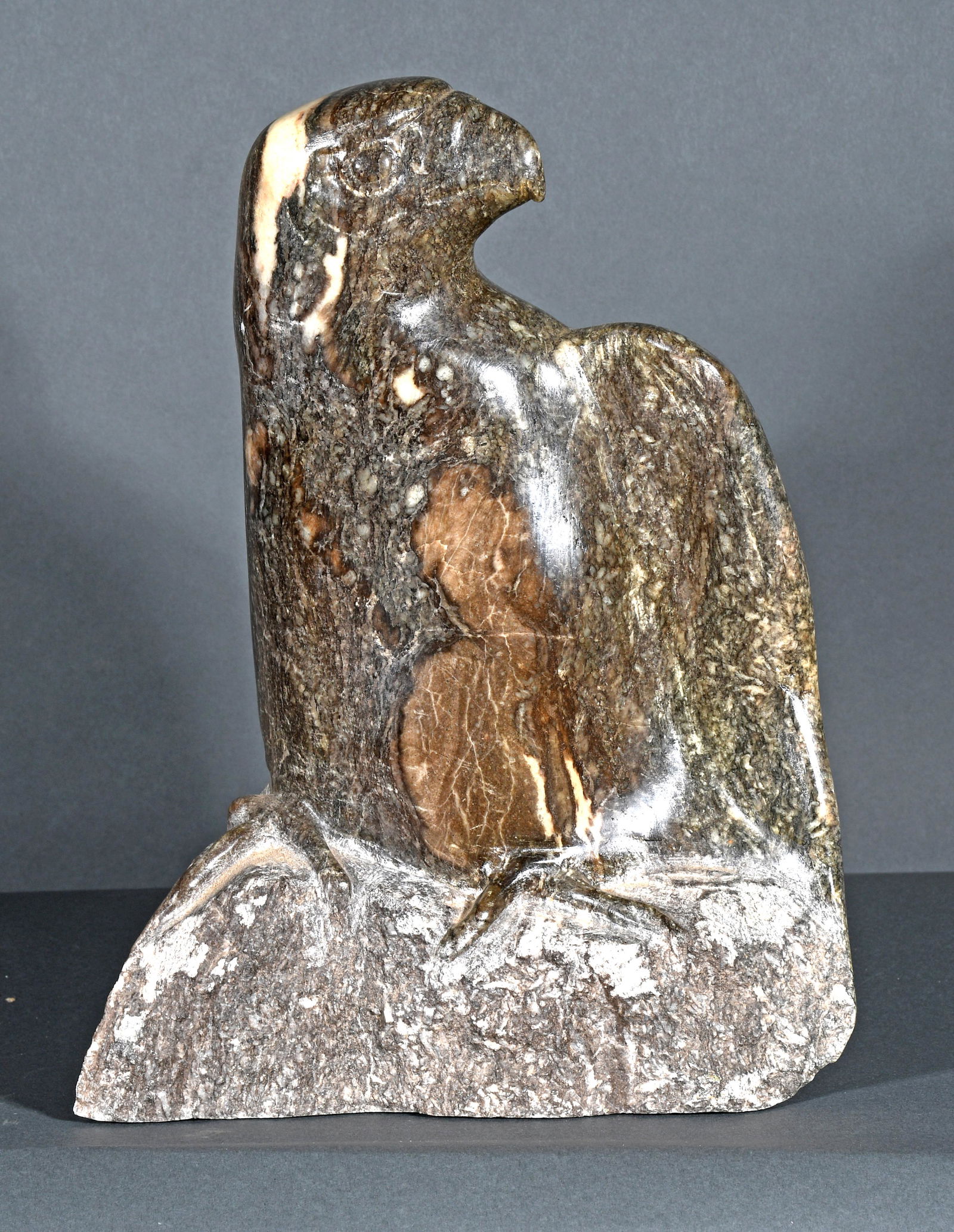 Mody. Carved Stone Eagle. (1 of 3)