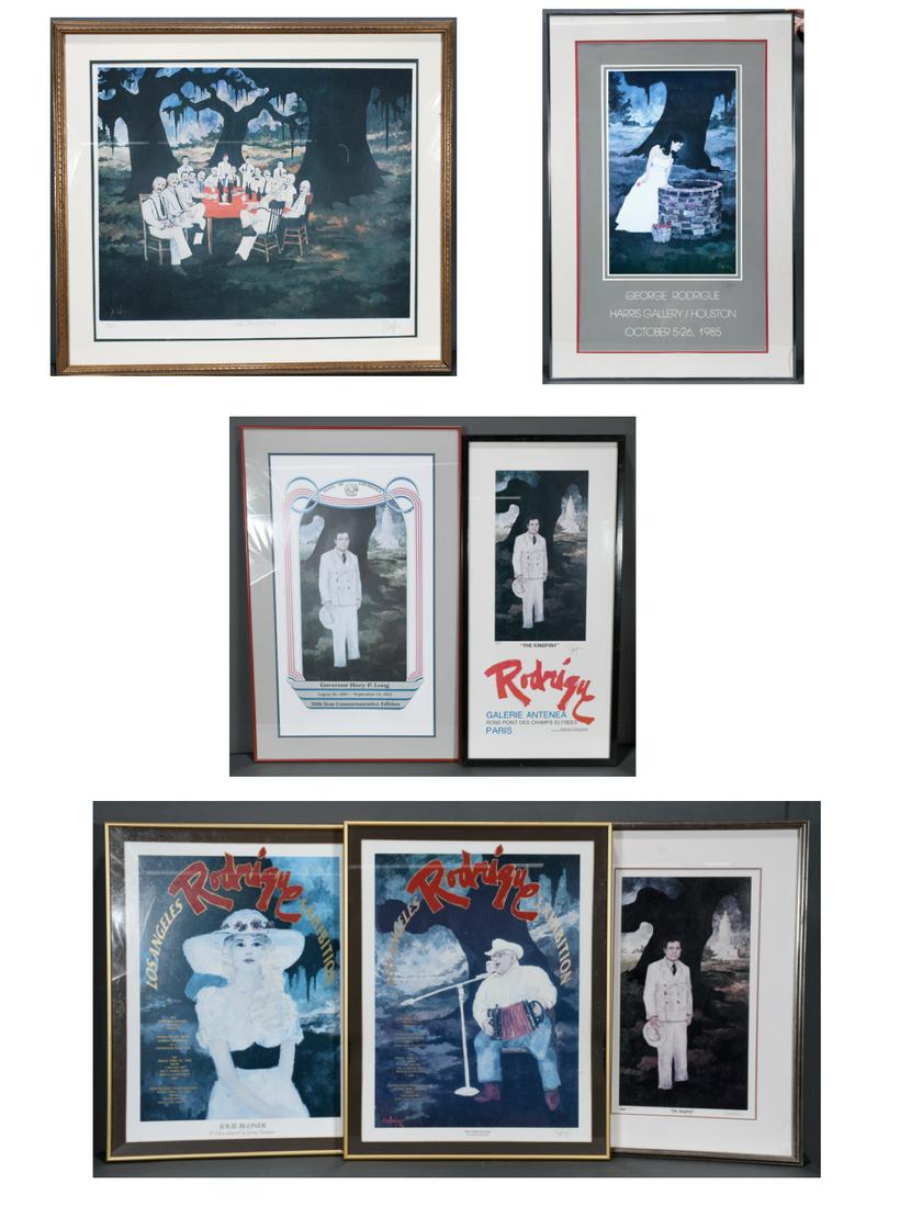 George Rodrique. Nine Signed Posters & Prints. (1 of 14)
