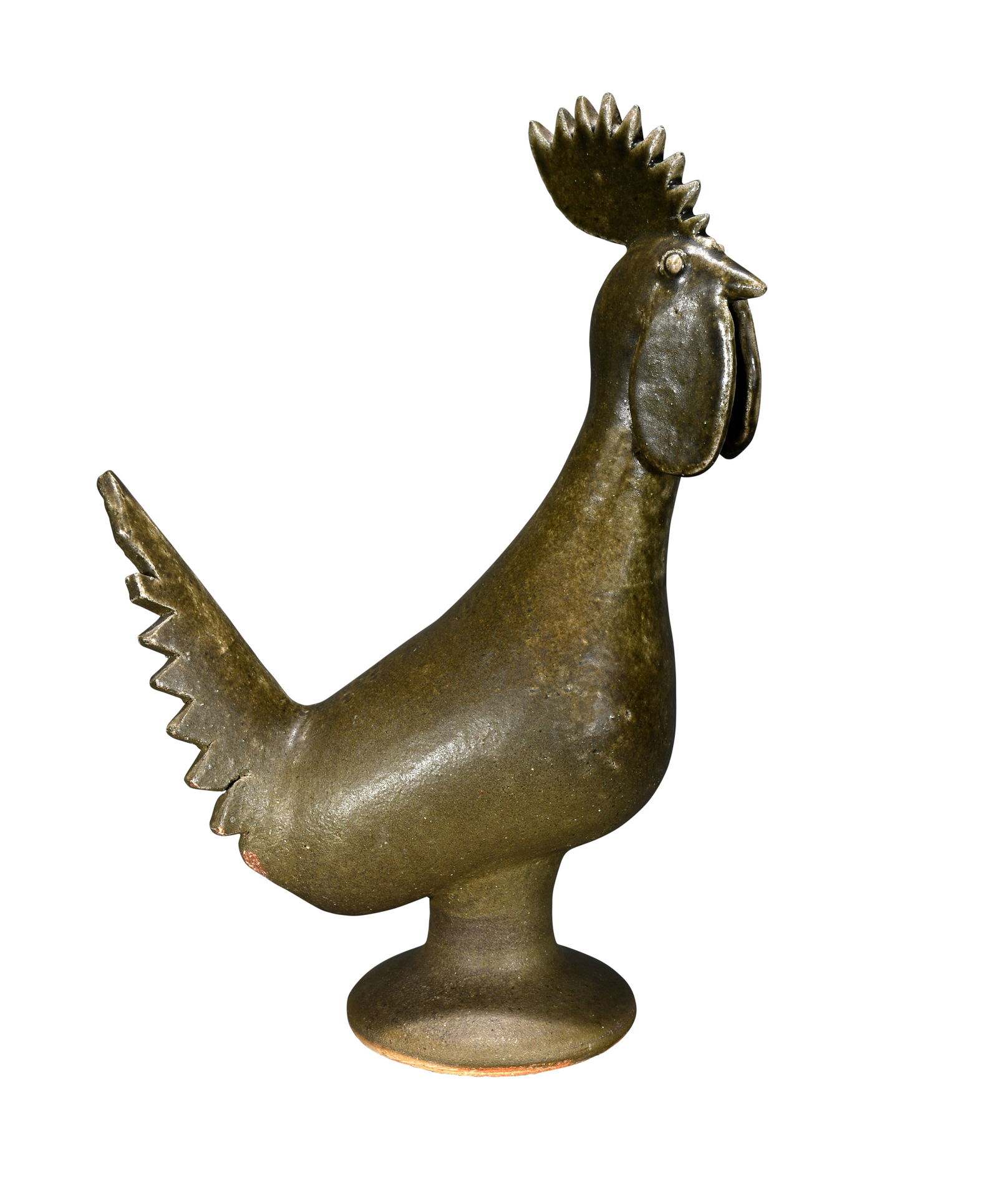 Edwin Meaders. Early Dark Green Rooster. (1 of 7)