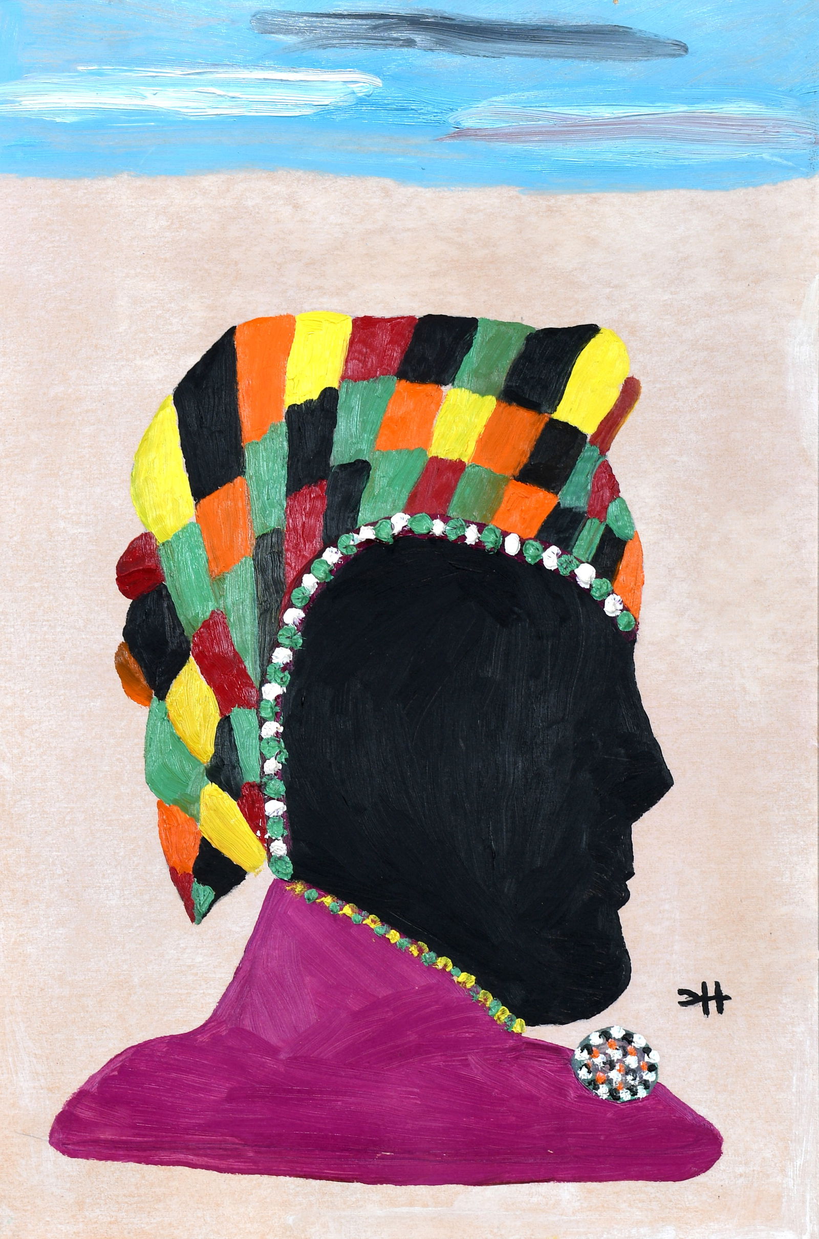 Clementine Hunter. Woman With African Tignon. (1 of 6)