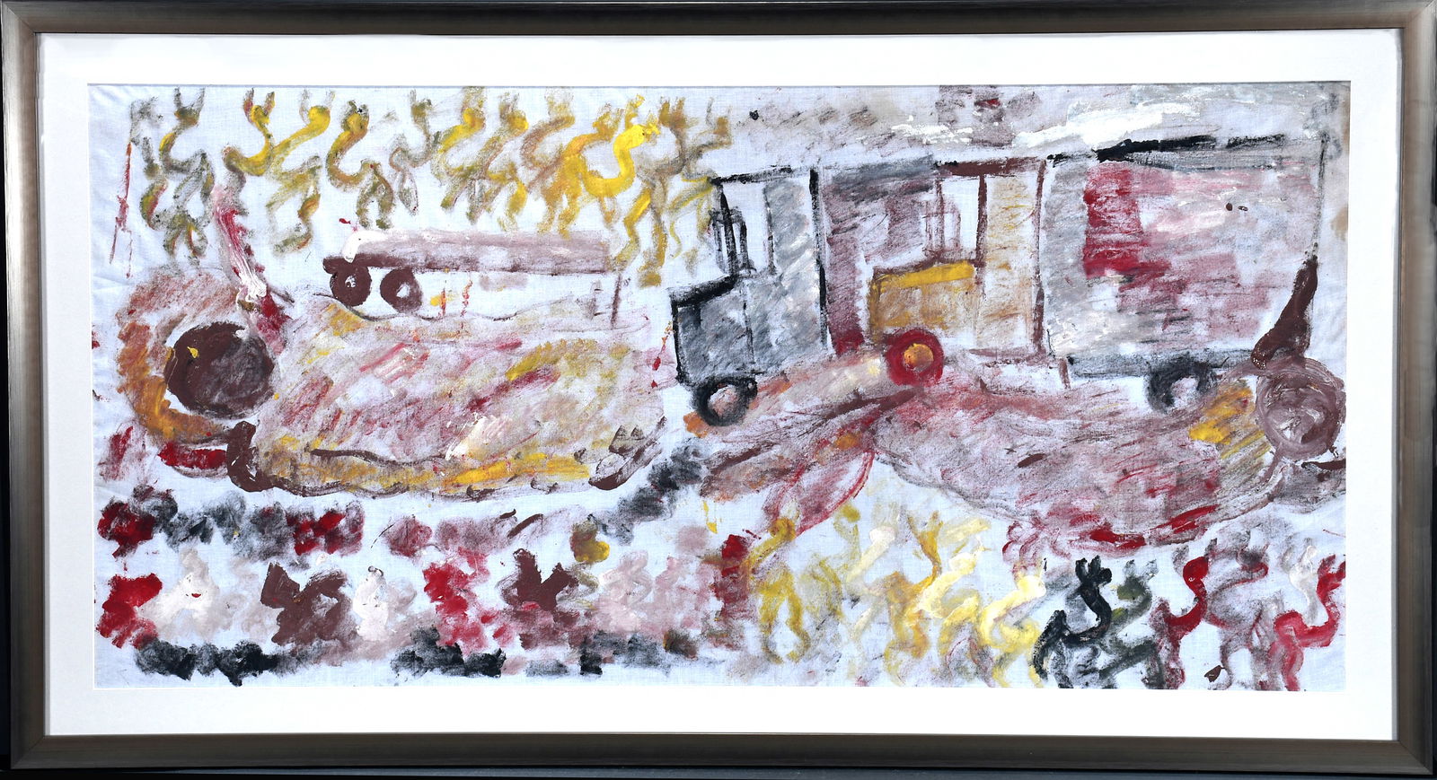 Purvis Young. Delivery Trucks and Saint. (1 of 3)