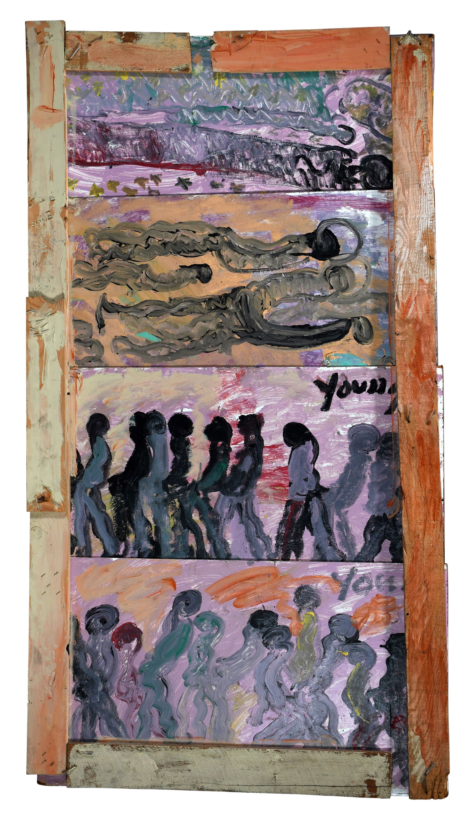 Purvis Young. People In A Crowd (1 of 4)