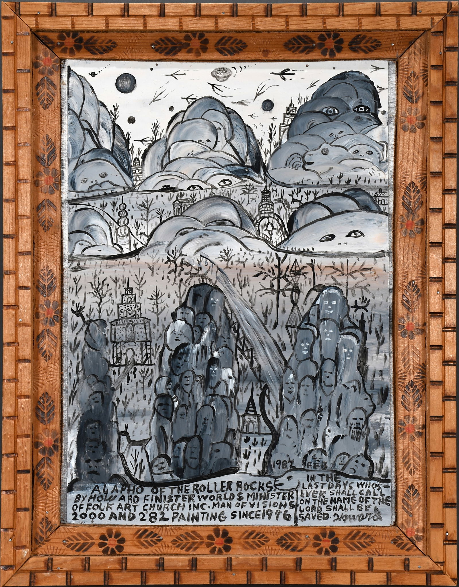 Howard Finster. Alapho Of The The Rolling Rocks. (1 of 6)