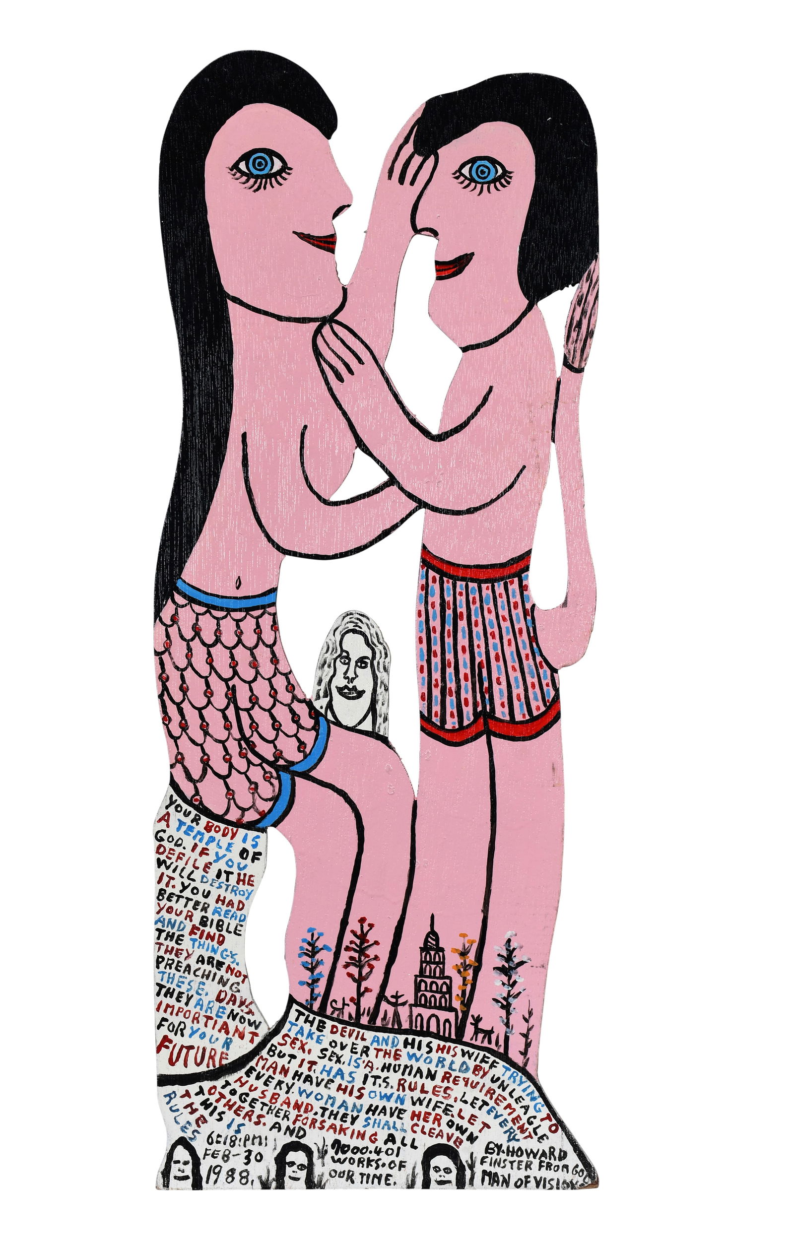 Howard Finster. The Devil And His Wife. (1 of 6)