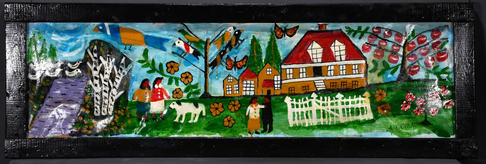 Aaron Birnbaum. House & Yard Filled With Birds & Flowers. (1 of 7)