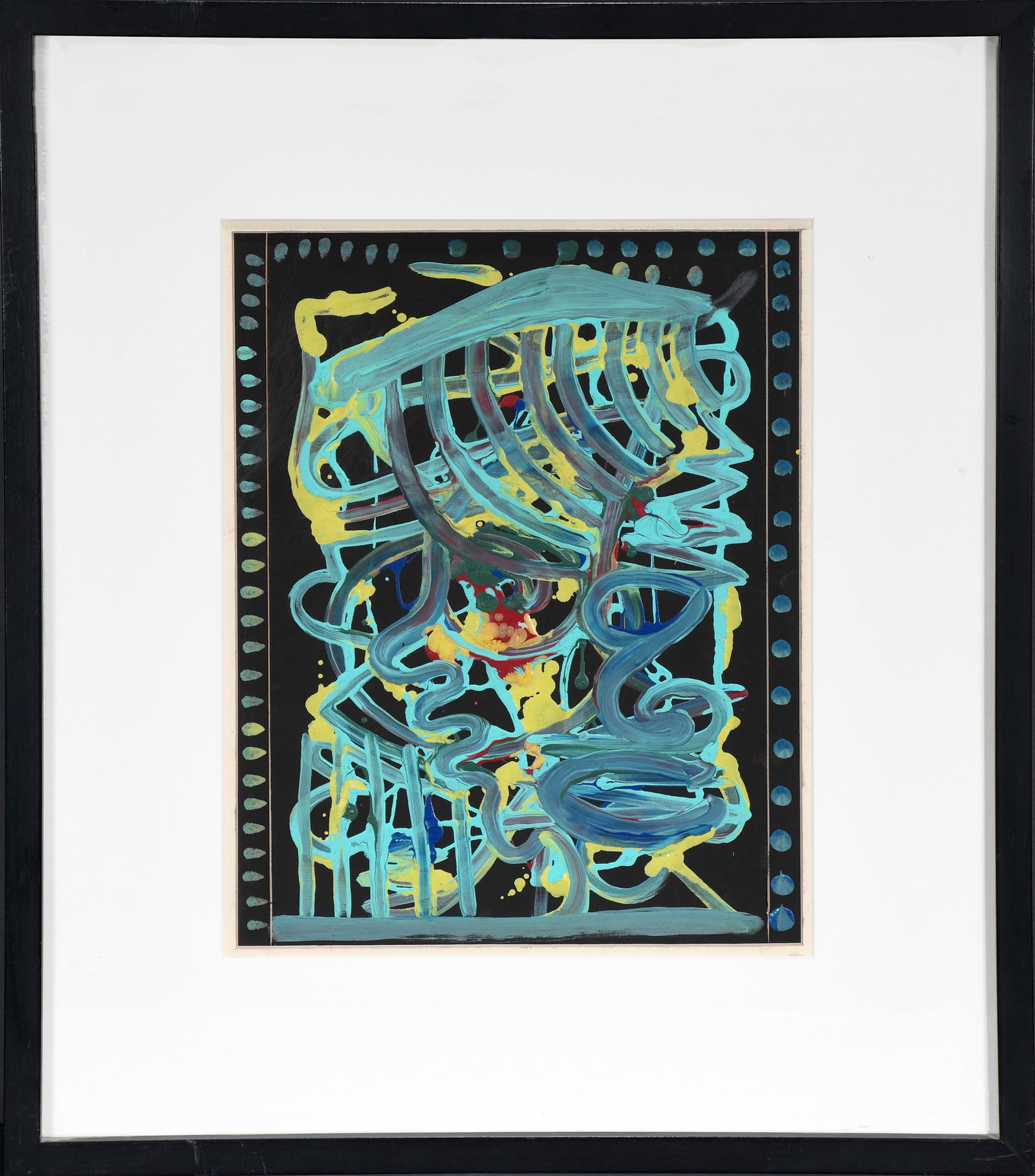 Lonnie Holley. Abstract Blue and Yellow. (1 of 2)