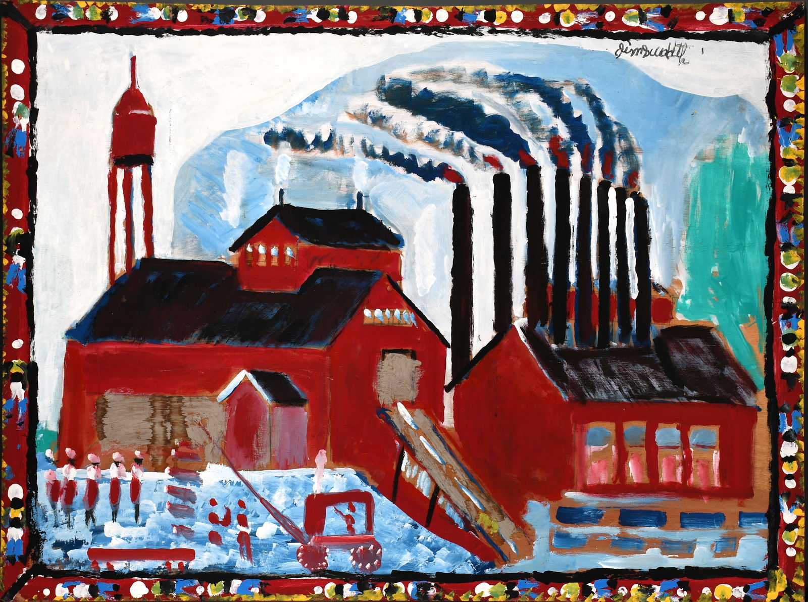 Jimmy Lee Sudduth. Large Factory. (1 of 2)