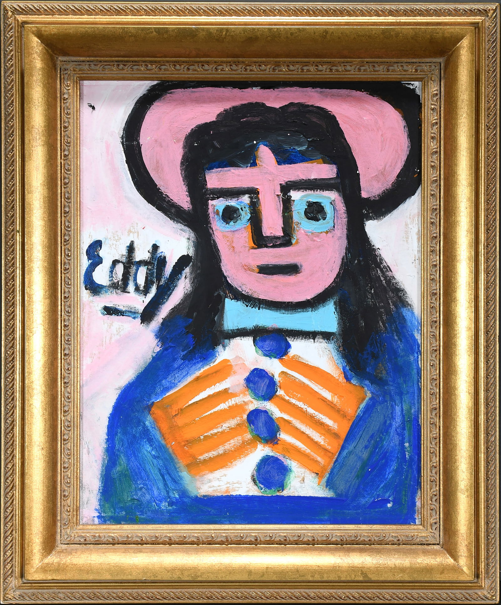 Eddy Mumma. Pink Face With Blue Robe. (1 of 2)