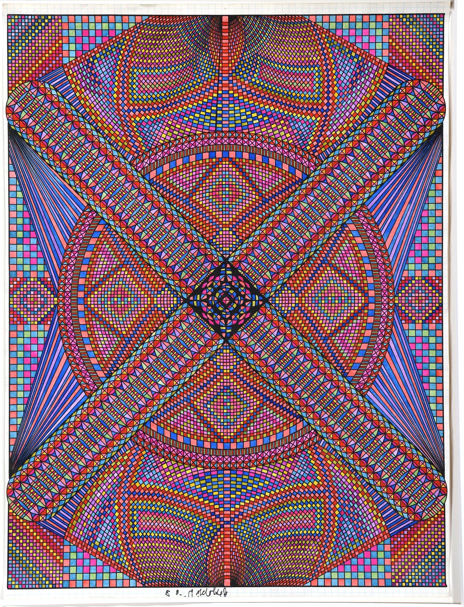 Eugene Andolsek. Geometric Patterns In Purple. (1 of 3)