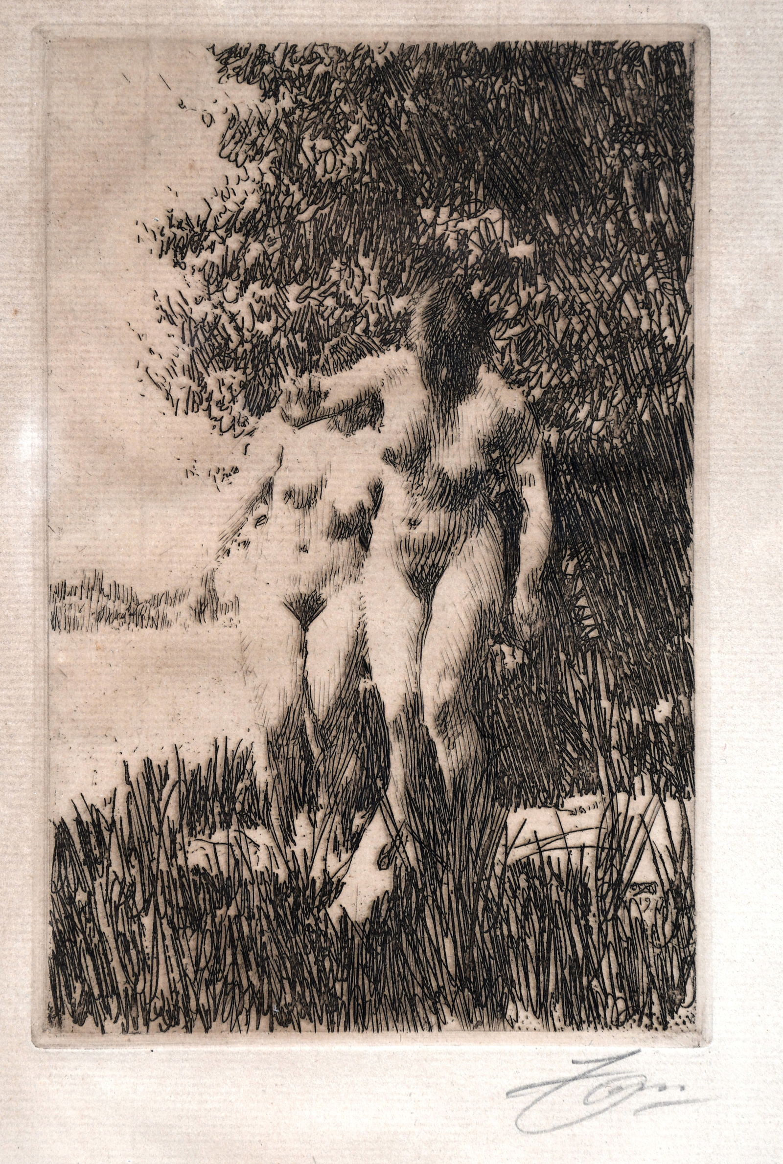 Anders Leonard Zorn. Alder and Shallow Etching (Nudes On Lakeshore). (1 of 4)