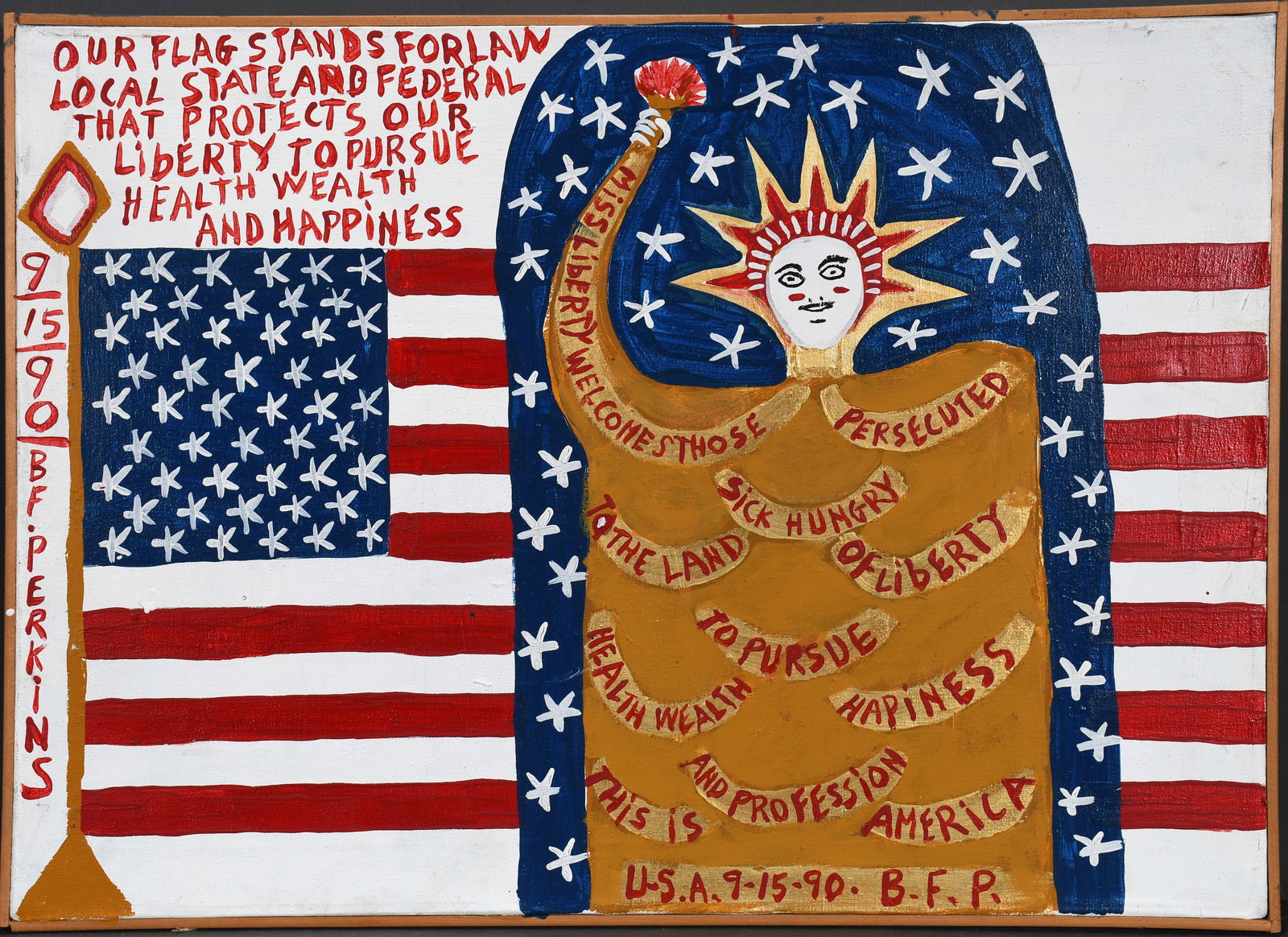 B.F. Perkins. Statue of Liberty With Flag. (1 of 2)