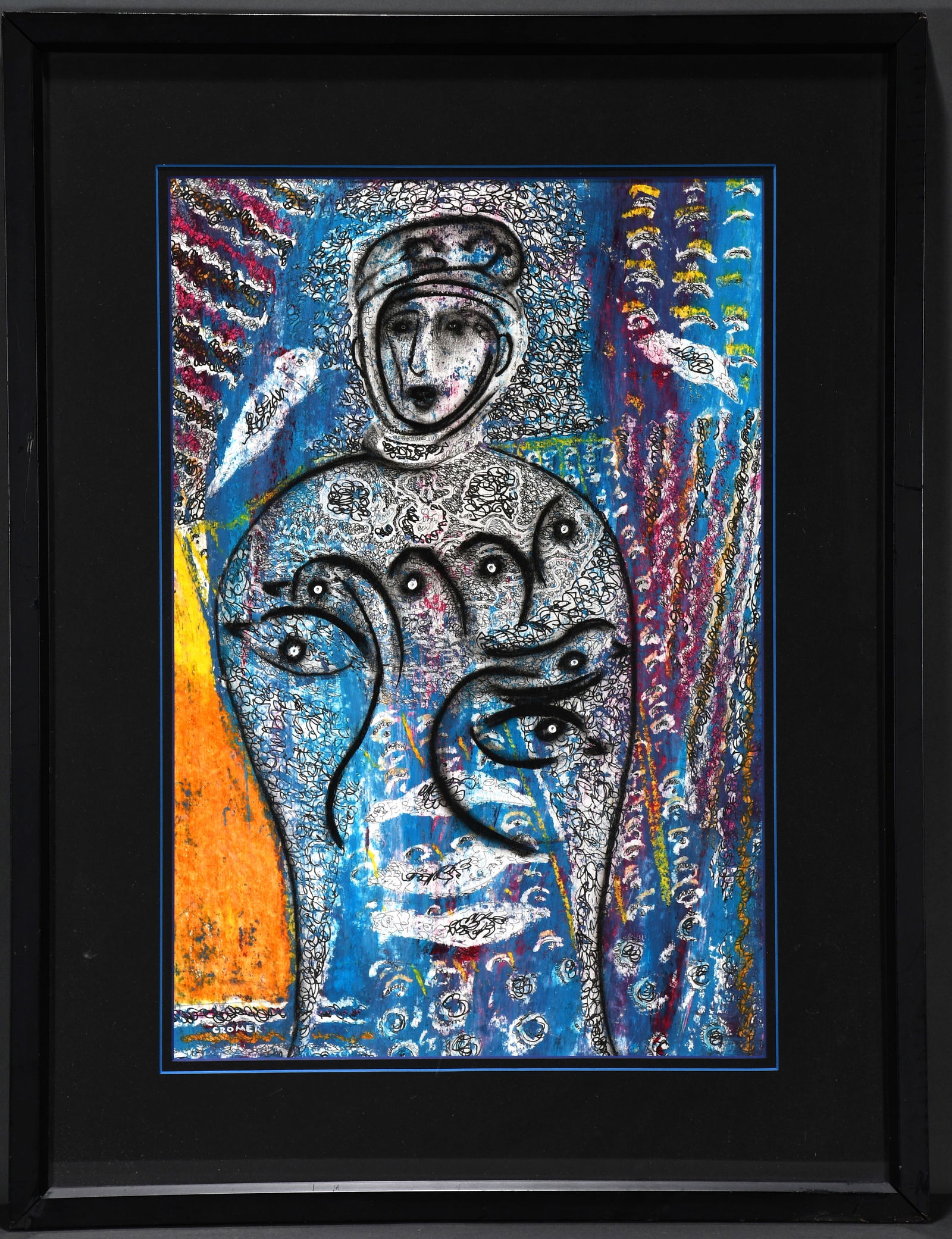 J.J. Cromer. Figure With Geese. (1 of 3)