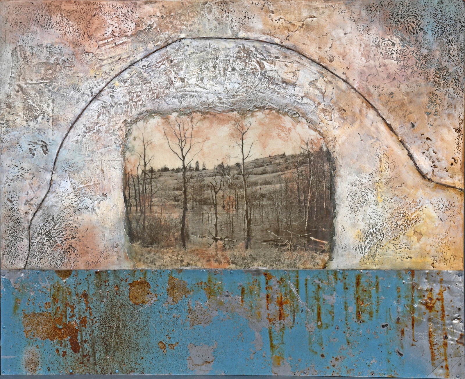 Margaretha Bootsma. Ancient Grove: Margaretha Bootsma (1953-2011 Canadian). Ancient Grove. 1998. Signed, dated titled. Mixed media on board. Excellent condition. 45" w x 33" h. Est. $800-1,200. Ship: $250