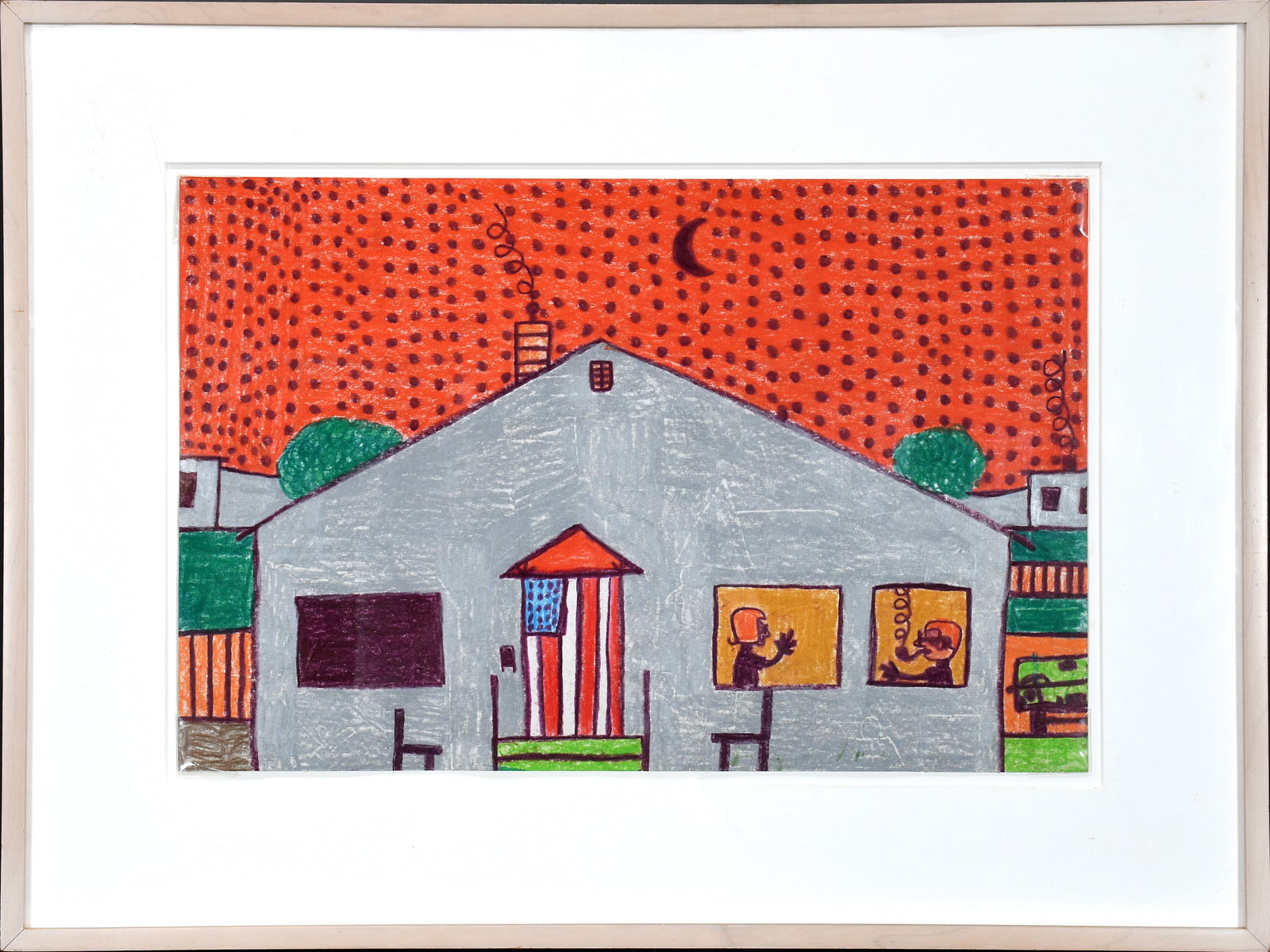David Olson. Double-Sided House and School. (1 of 2)