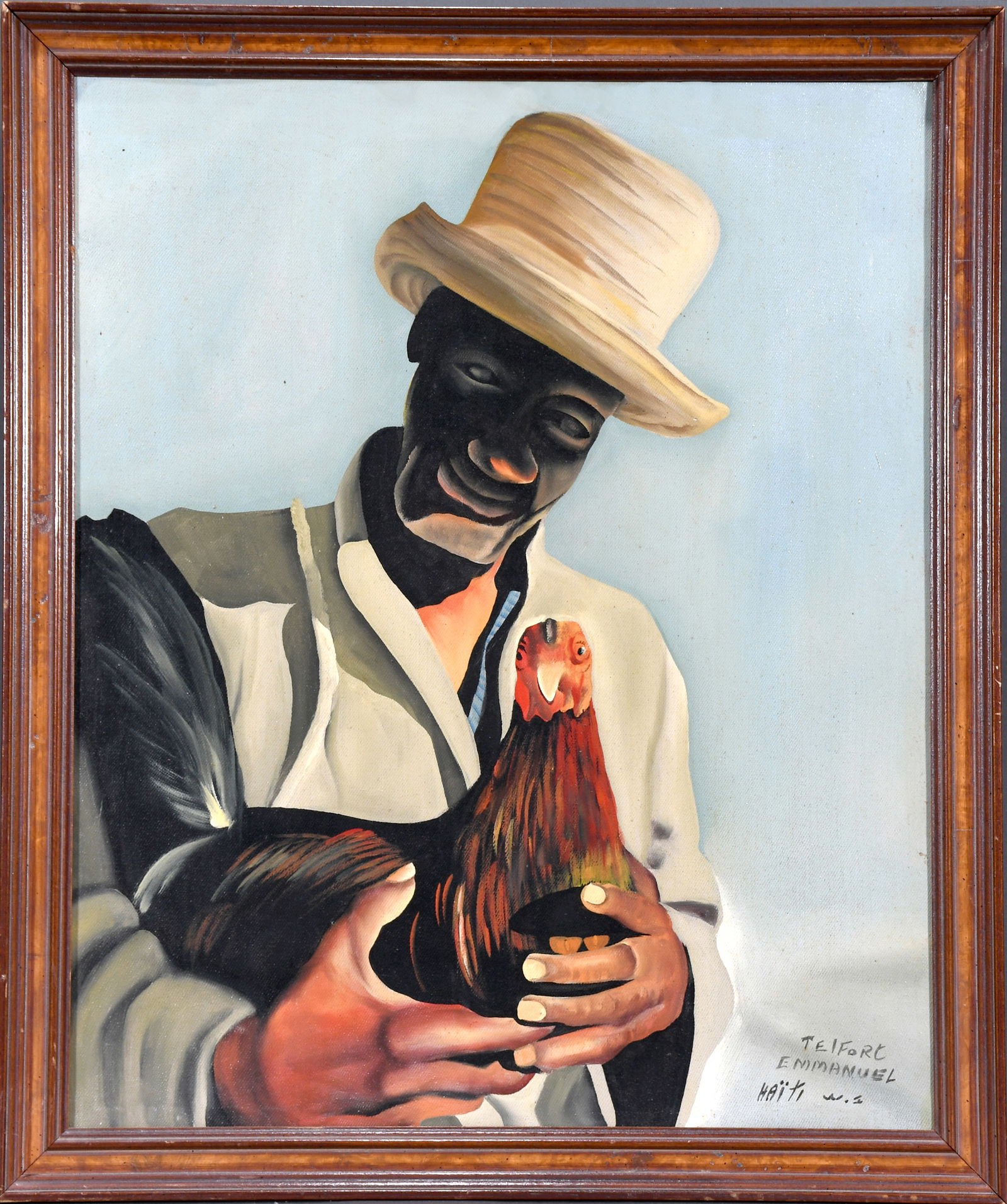 Telefort Emmanuel. Man With Prize Rooster. (1 of 4)