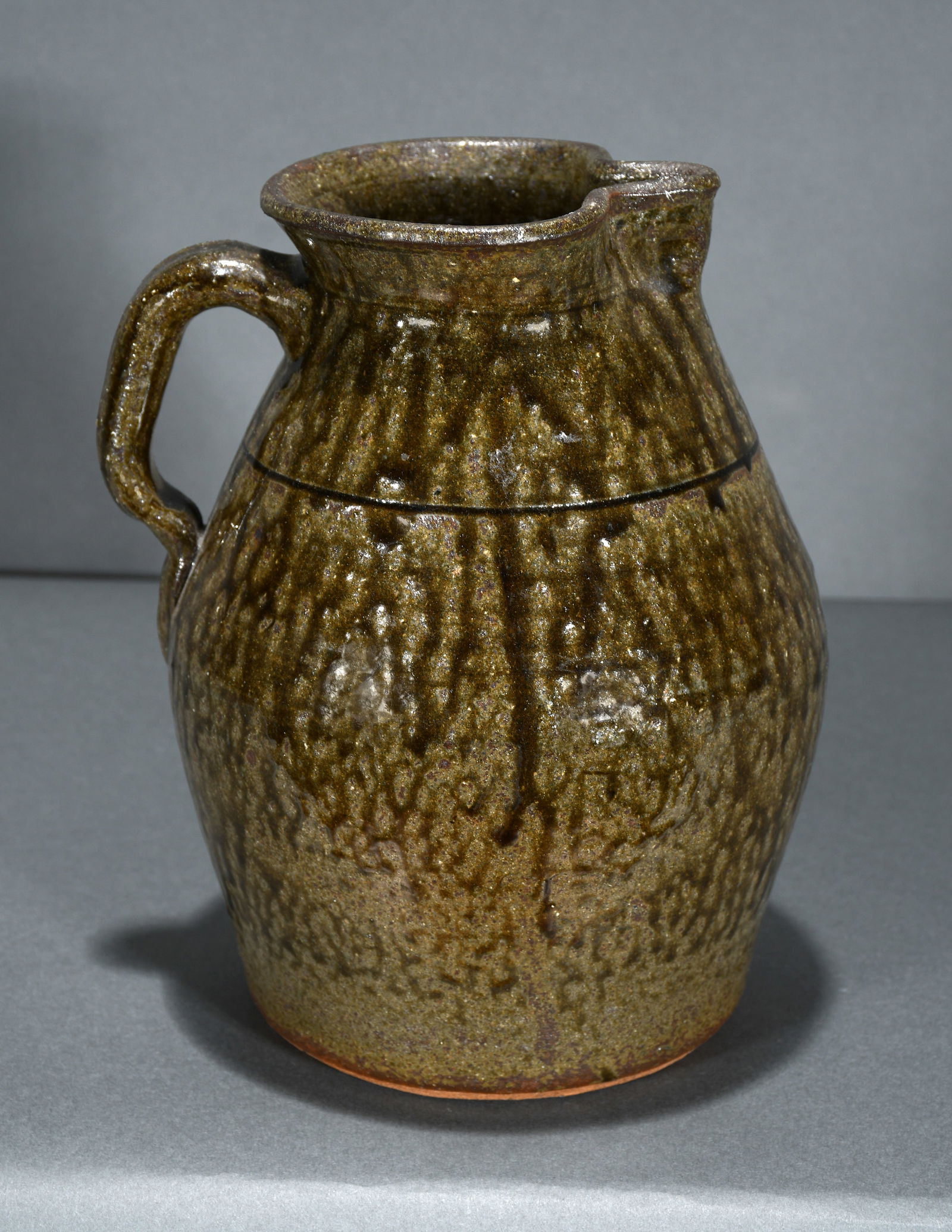 Lanier Meaders.  Tobacco-Spit Glazed Pitcher. (1 of 3)