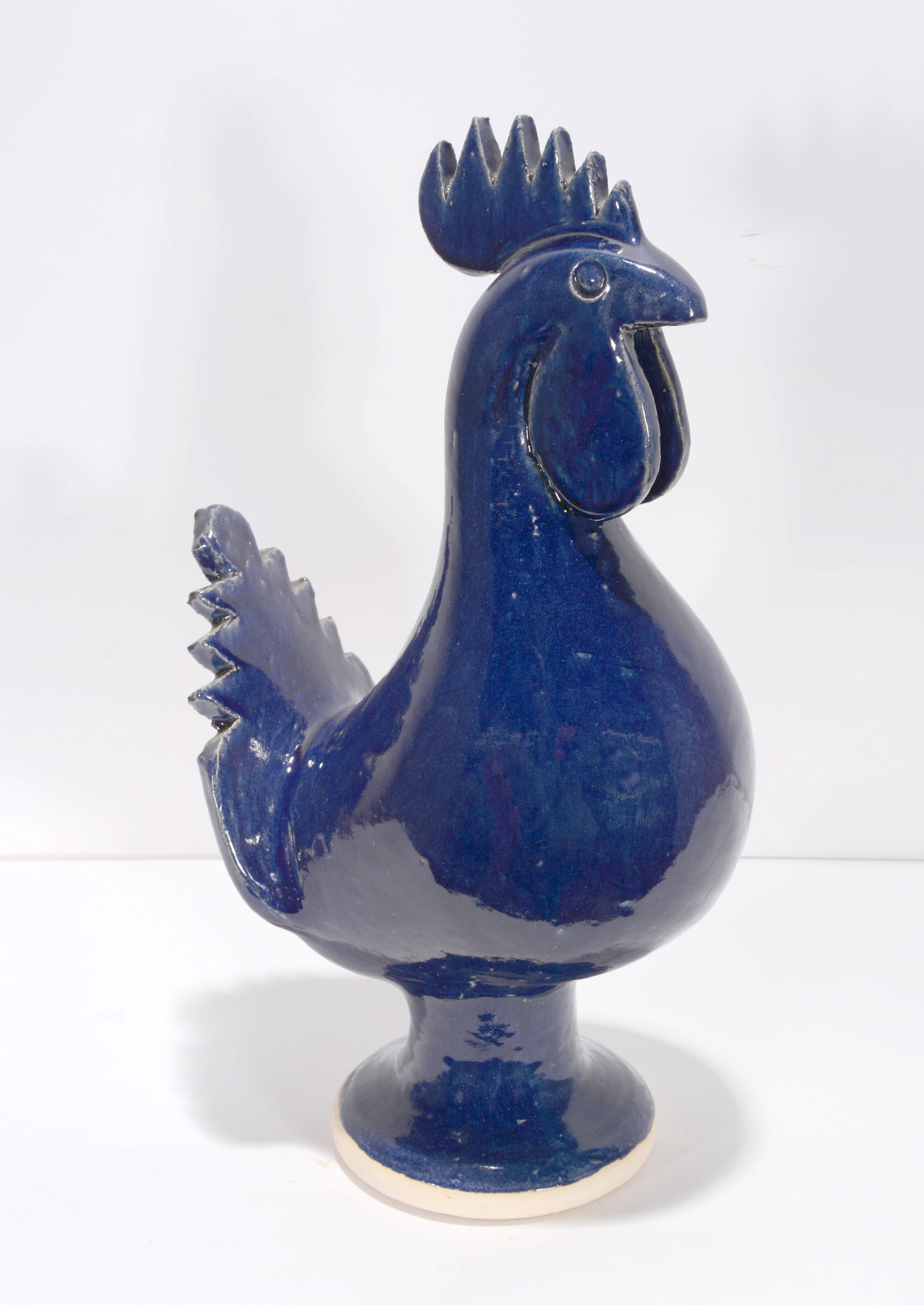 Edwin Meaders Dark Blue Rooster. (1 of 3)