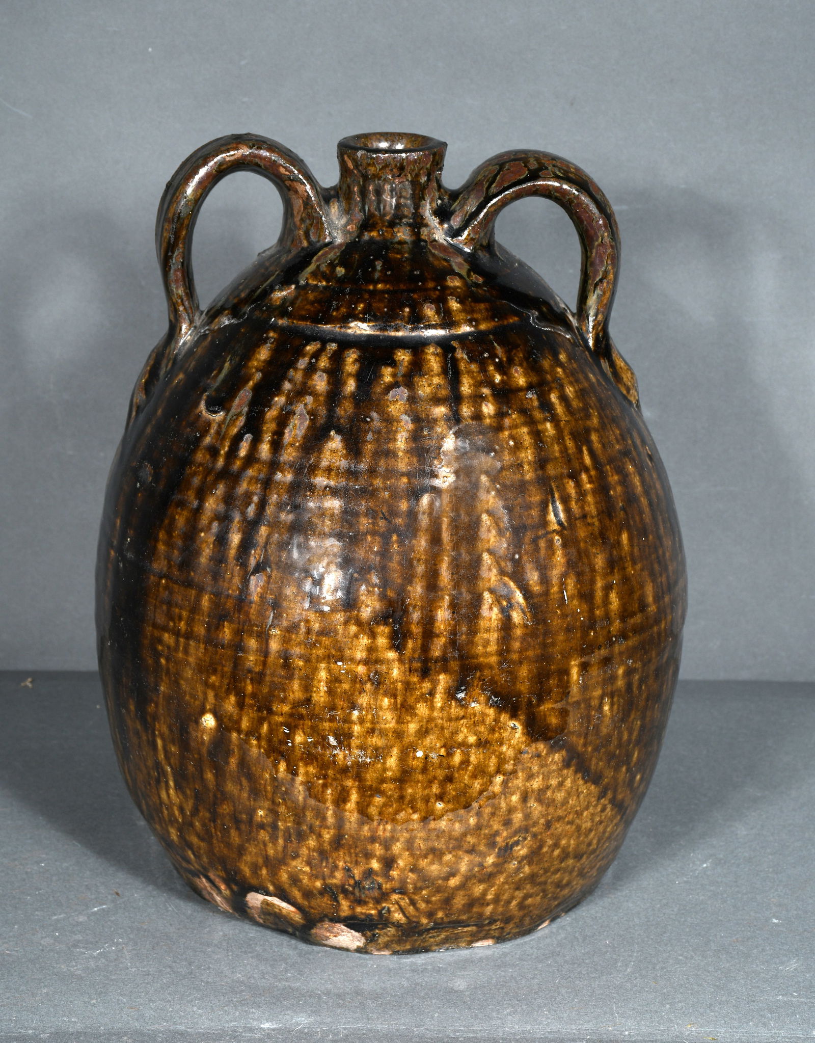 Columbus Jackson Becham. Five Gallon Beehive Jug with Beautiful Tobacco-Spit Glaze. (1 of 5)