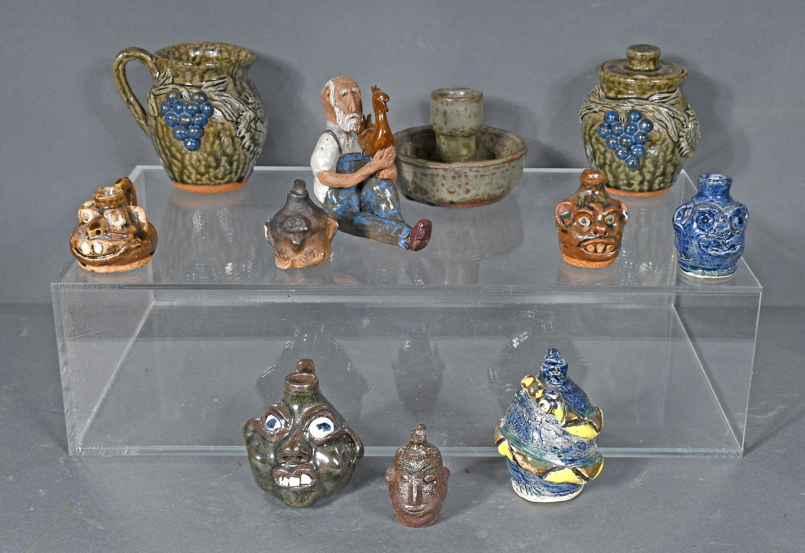 Assorted Georgia Potters.  Lot of Eleven Pieces. (1 of 2)